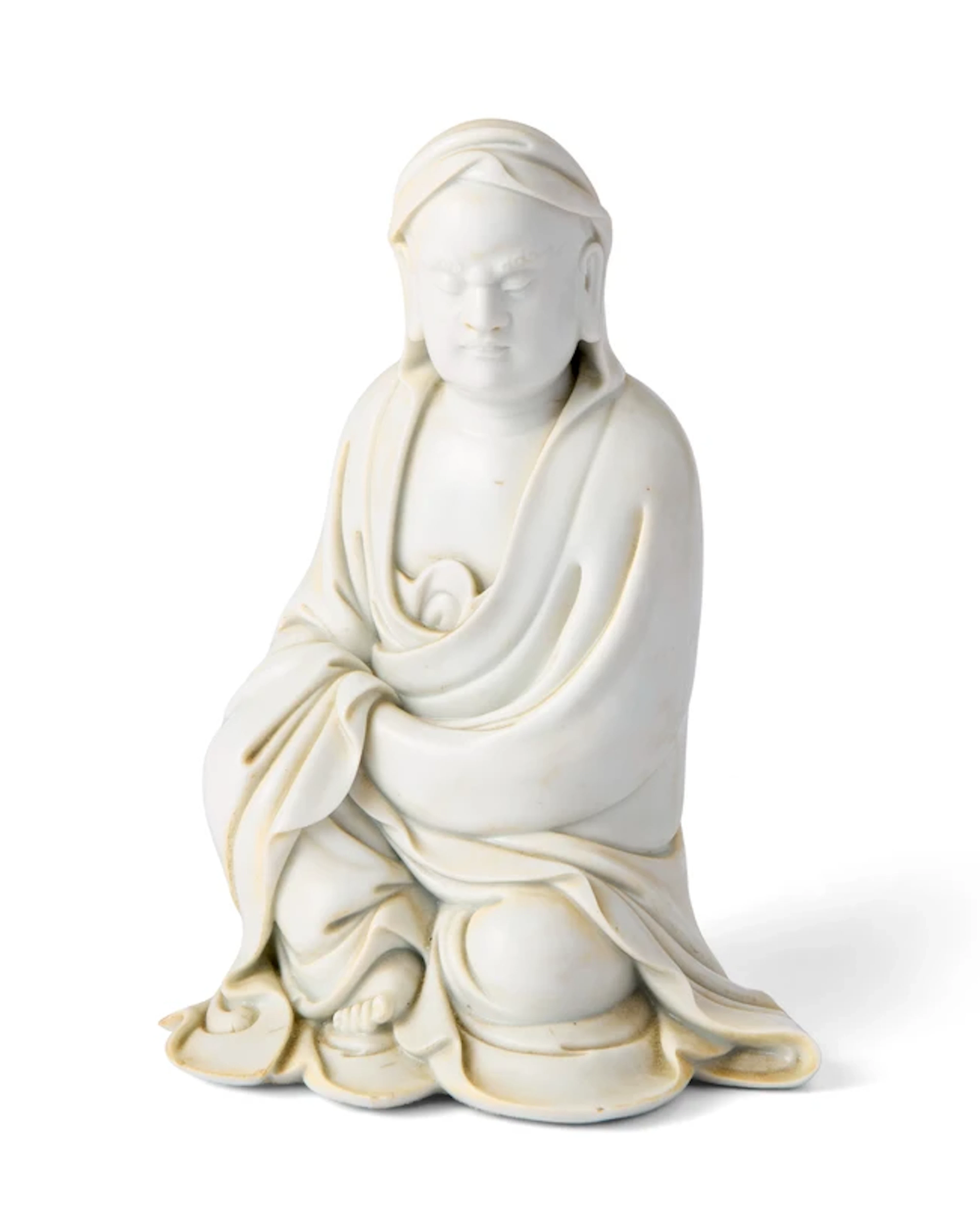 A Chinese Dehua Blanc-de-Chine figure of Damo Qing dynasty