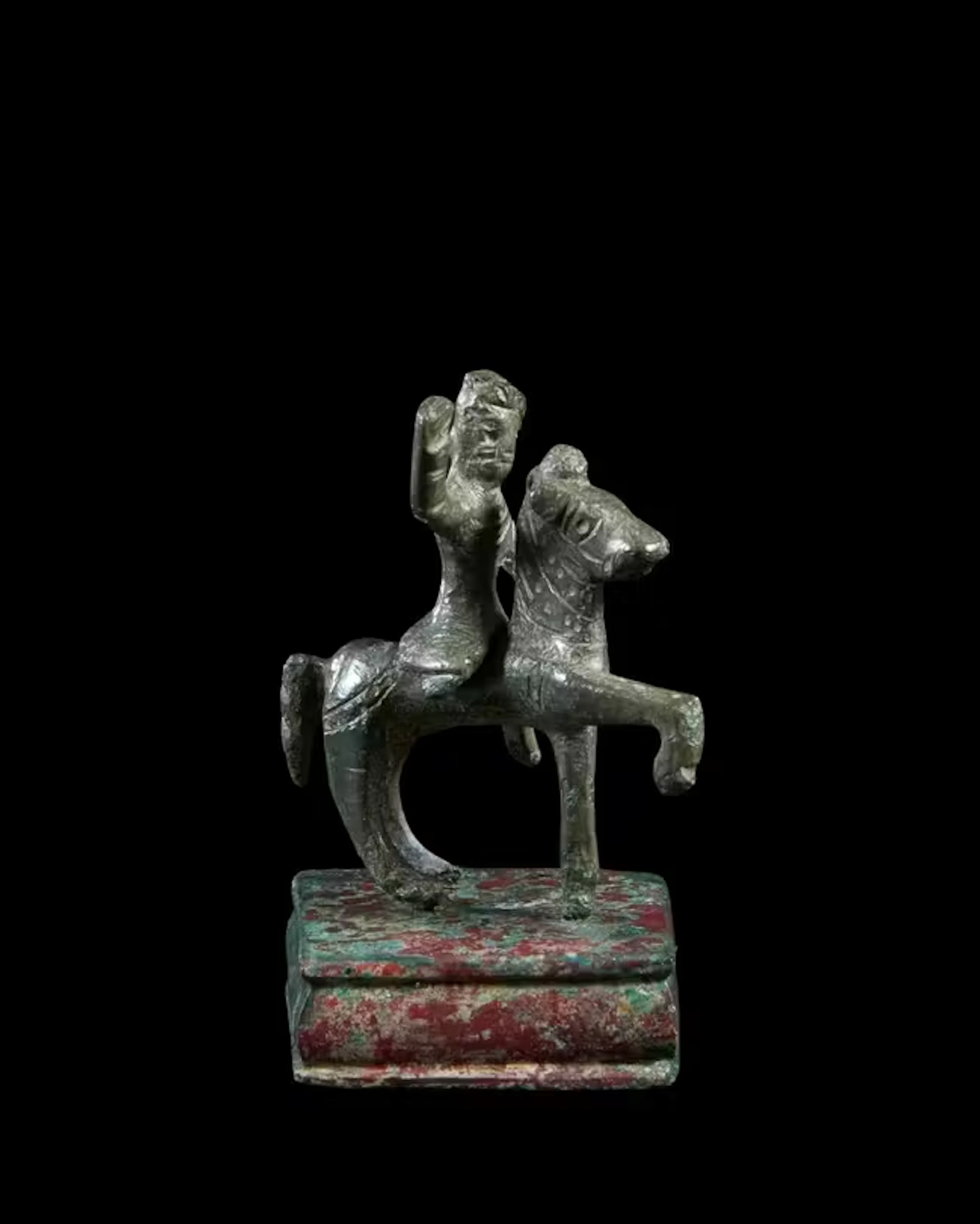 A Romano-Celtic bronze horse and rider,circa 1st - 2nd...