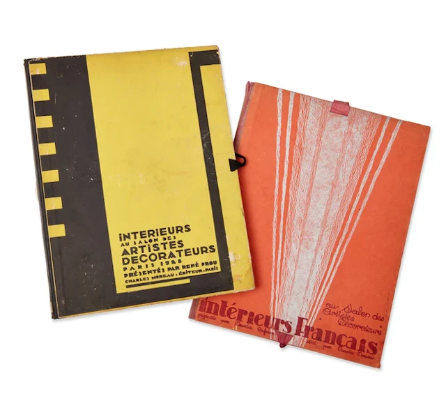 Two Folios Relating to French Art Deco Interior Design...