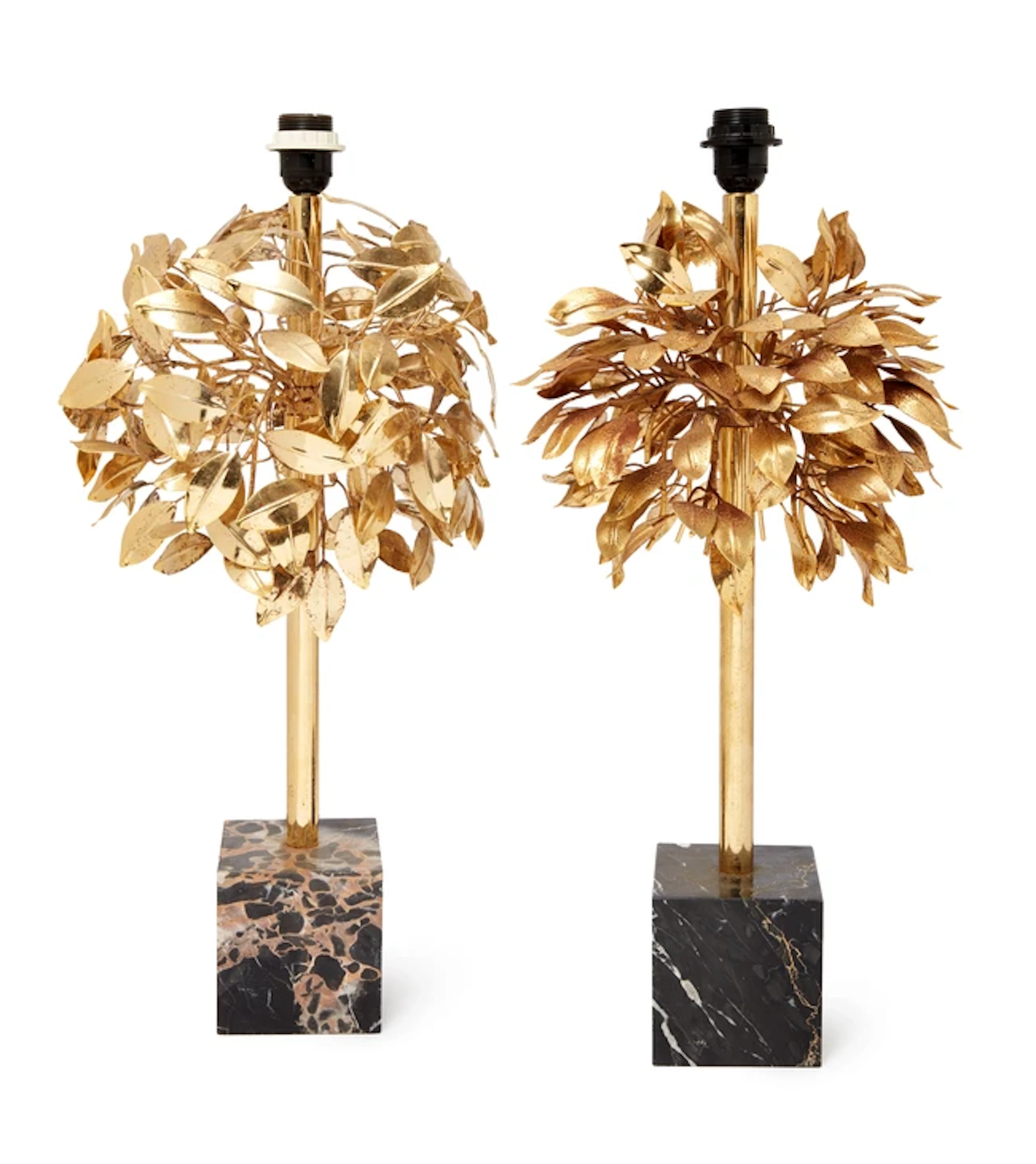 French Two Bay tree table lamps
