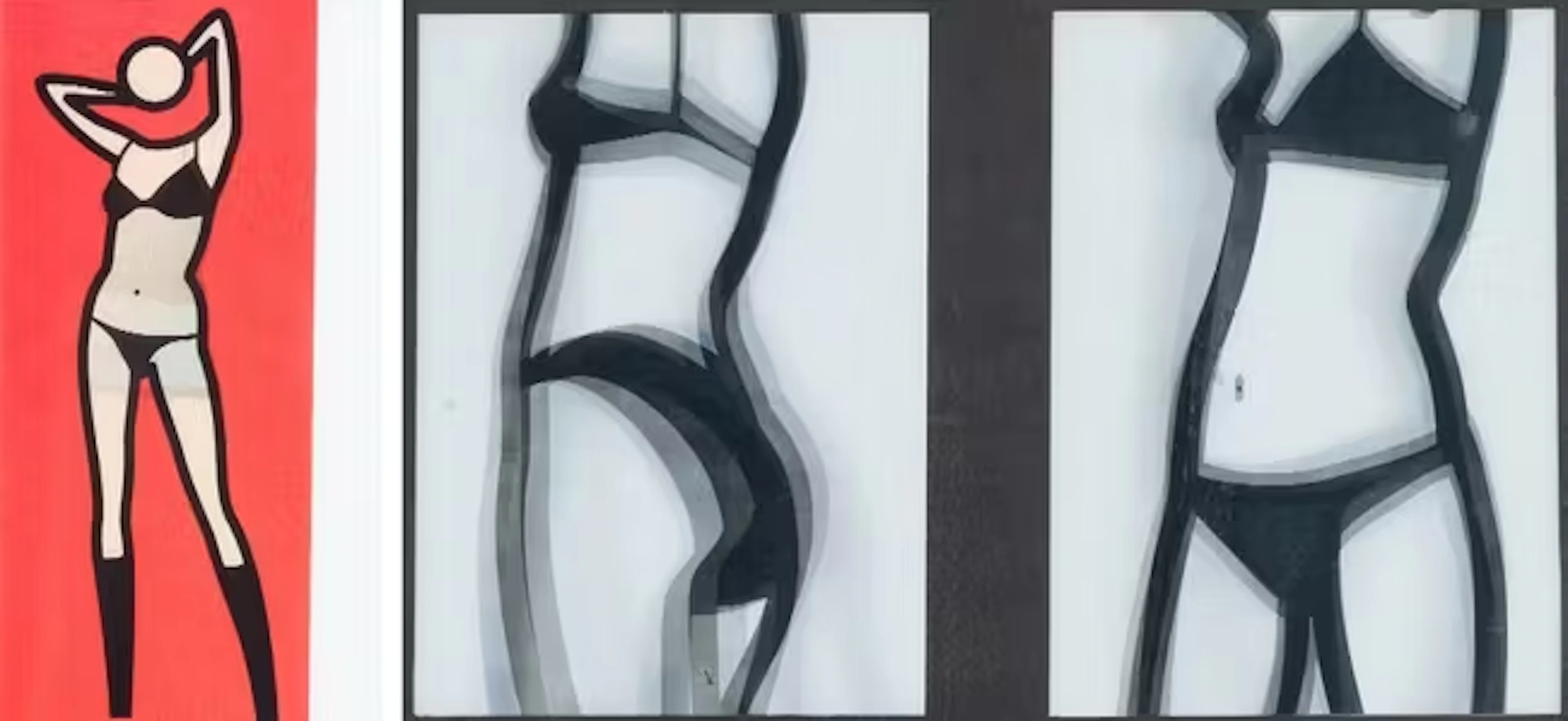 Julian Opie,British b.1958- Walking Dancing Undressing Smoking; Suzanne walking