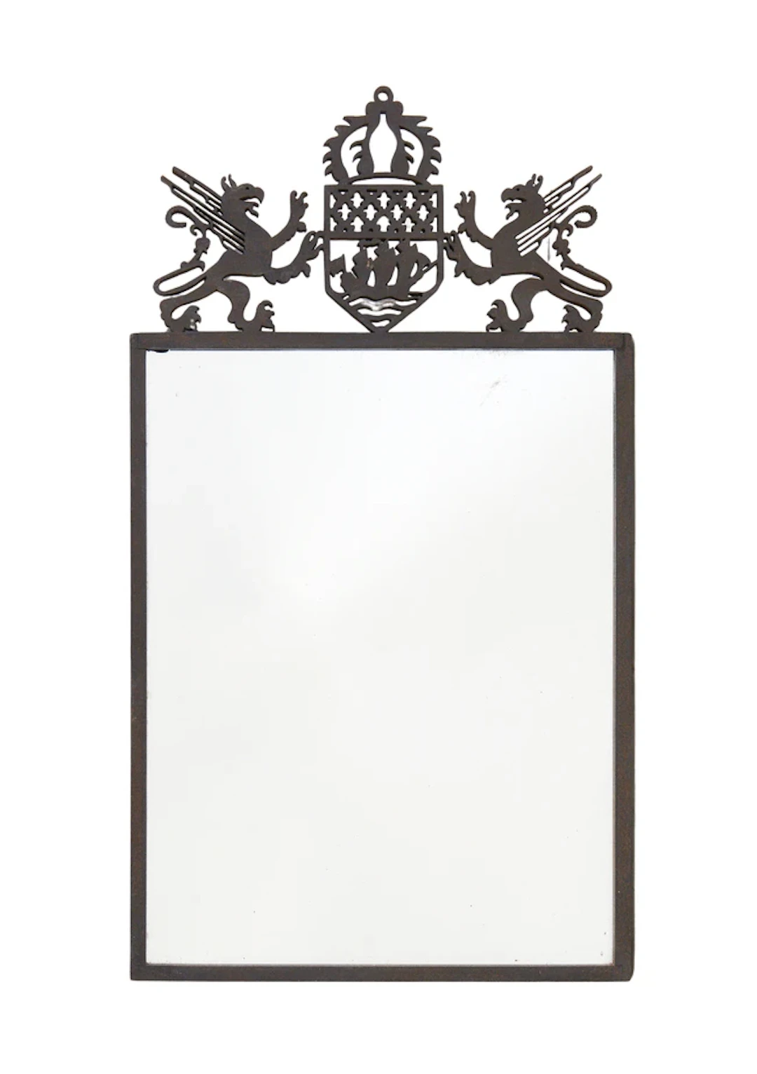 French Heraldic tabletop mirror