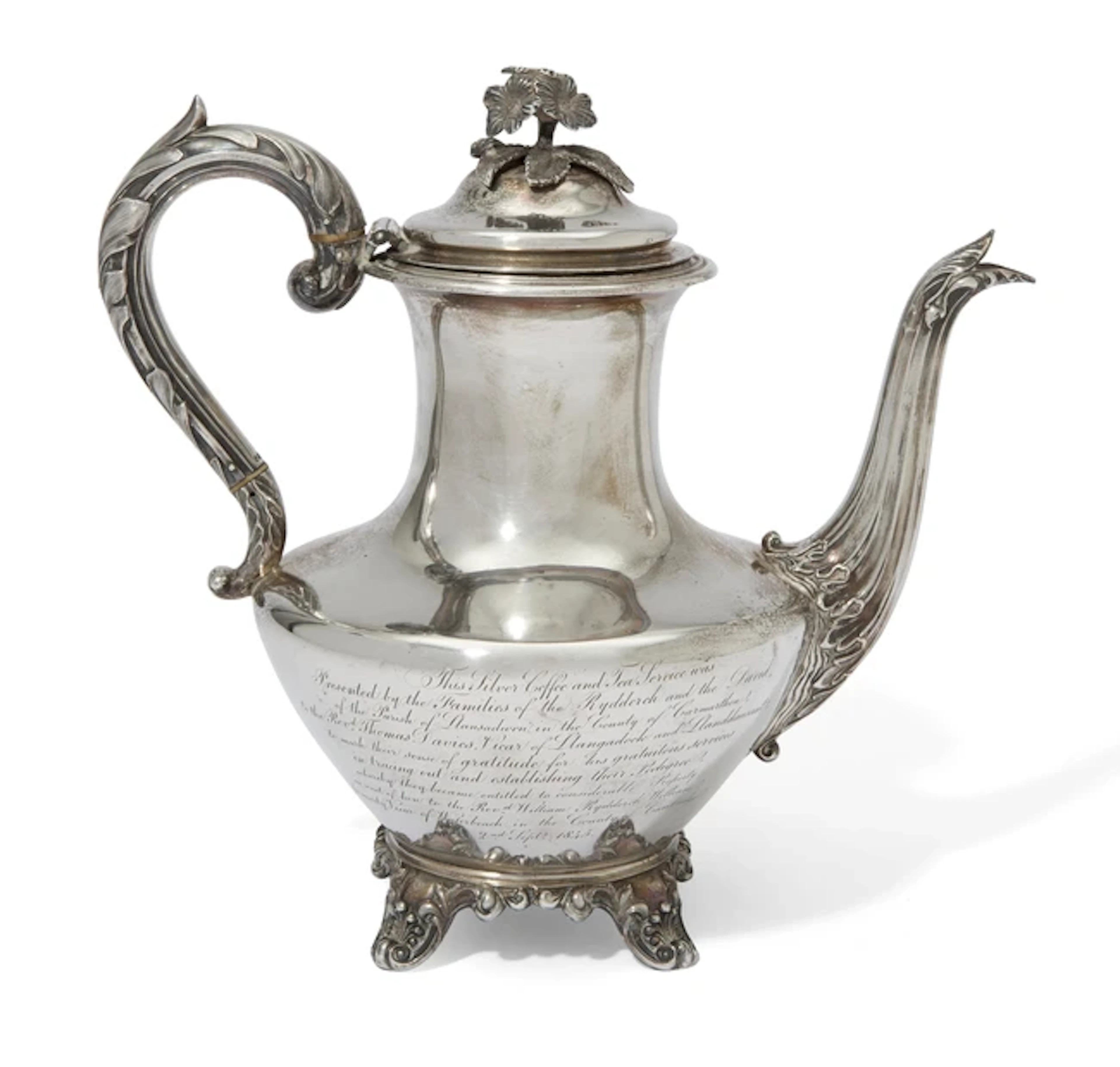 A William IV silver coffee pot