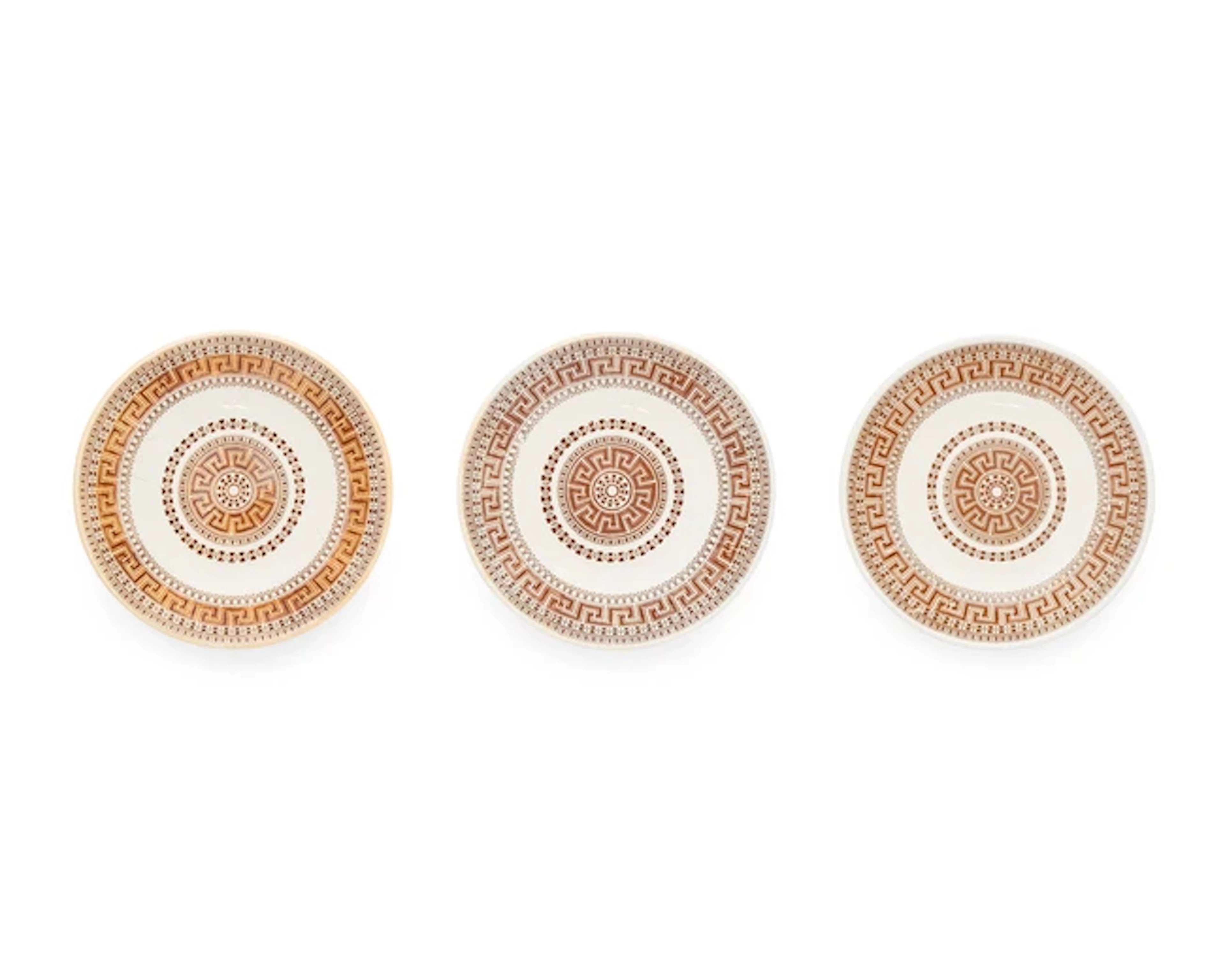 Three large Japanese transfer-ware plates Early 20th...