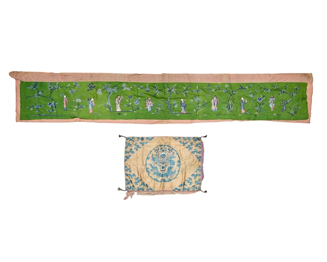 A group of Chinese silk-embroidered sleeve bands