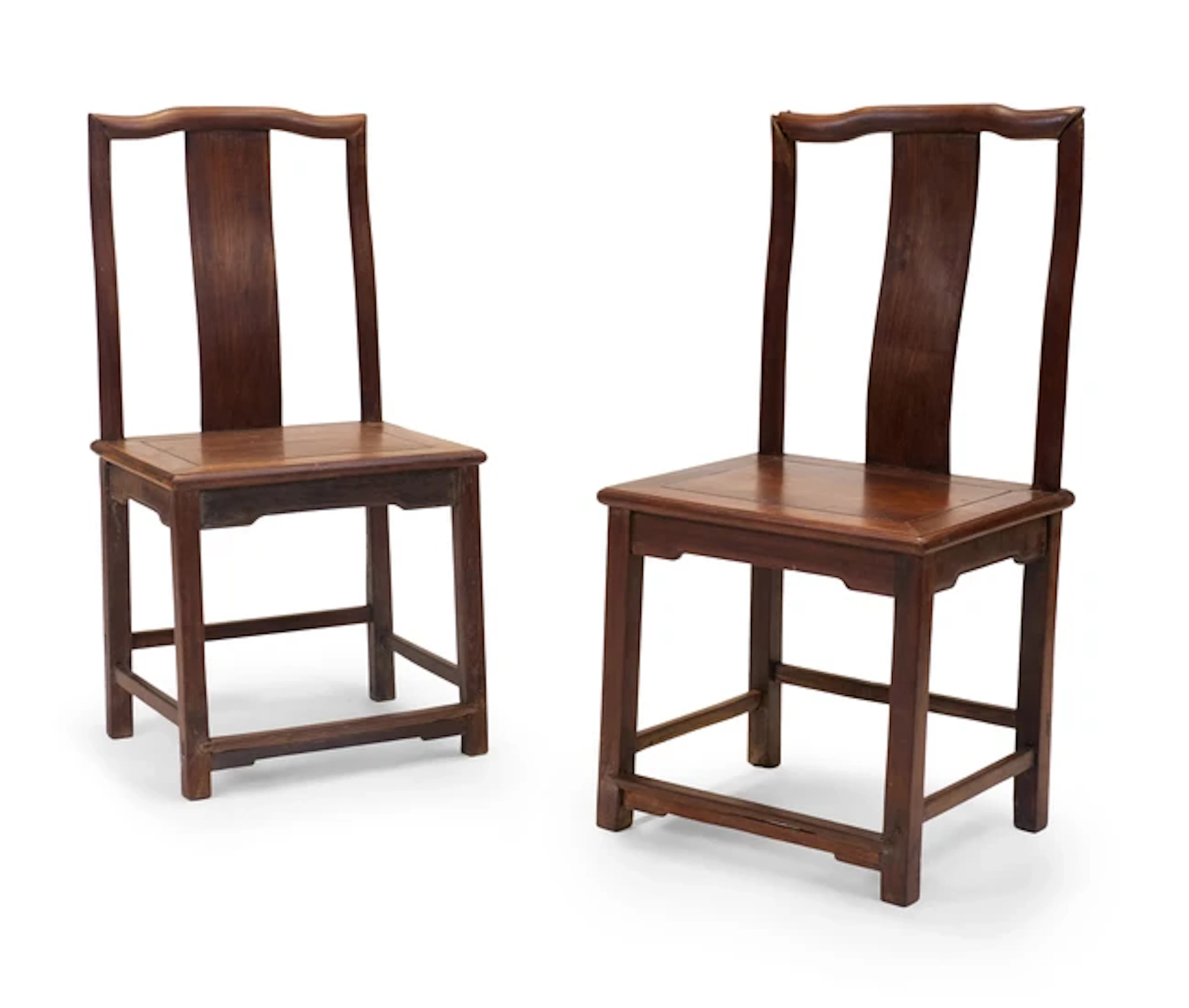 A pair of Chinese hongmu chairs Late Qing dynasty Of...