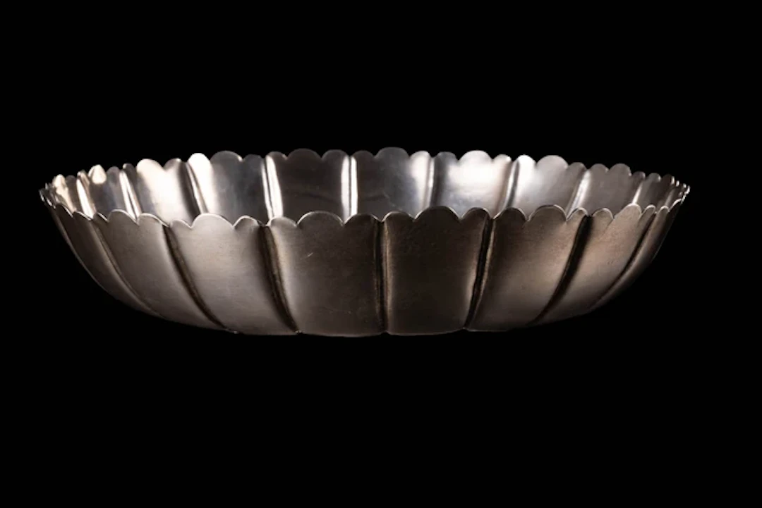 An Ottoman fluted silver bowl