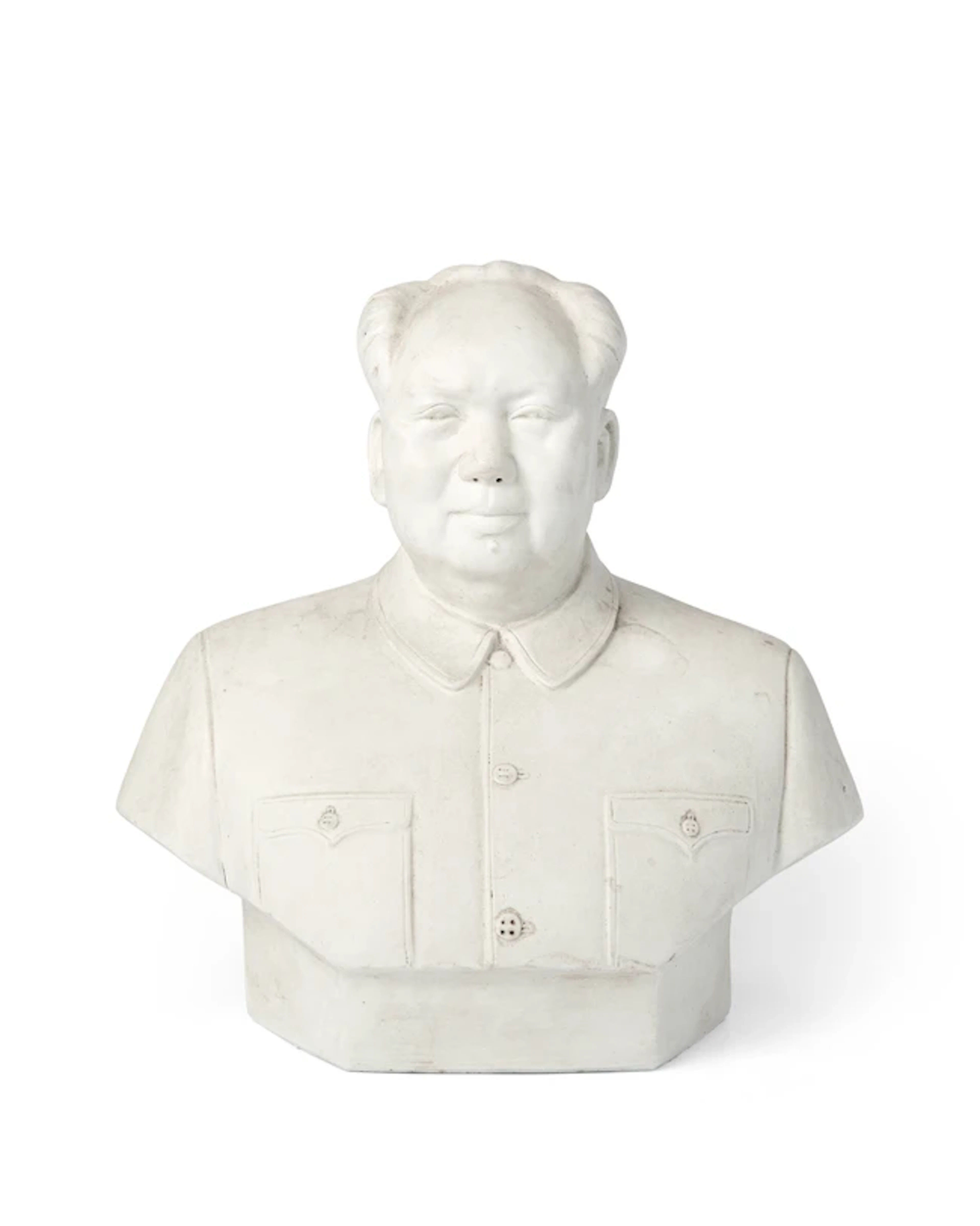 A Chinese bisque porcelain bust of Mao Zedong Mid 20th...