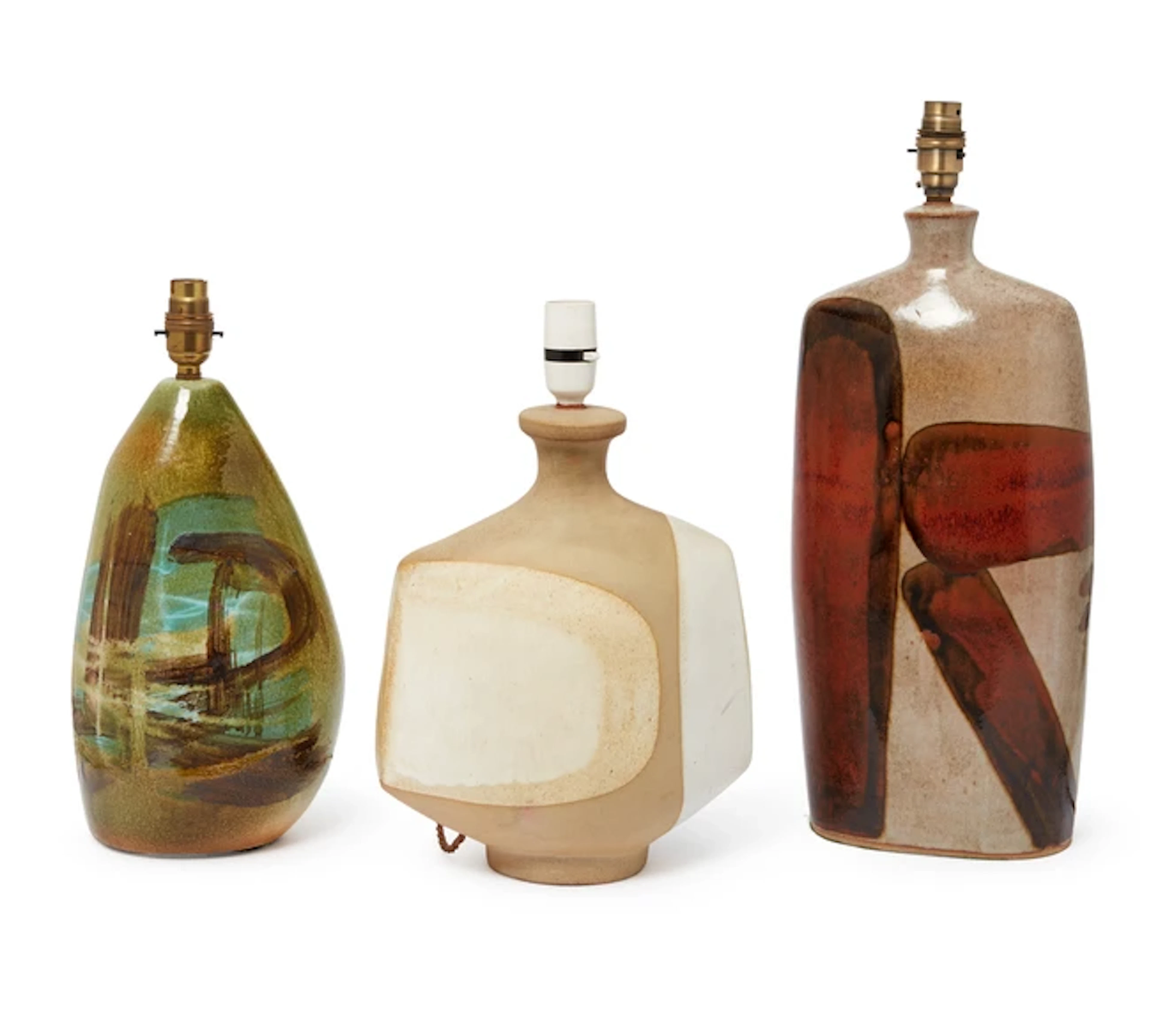 Tremaen Pottery Three table lamps
