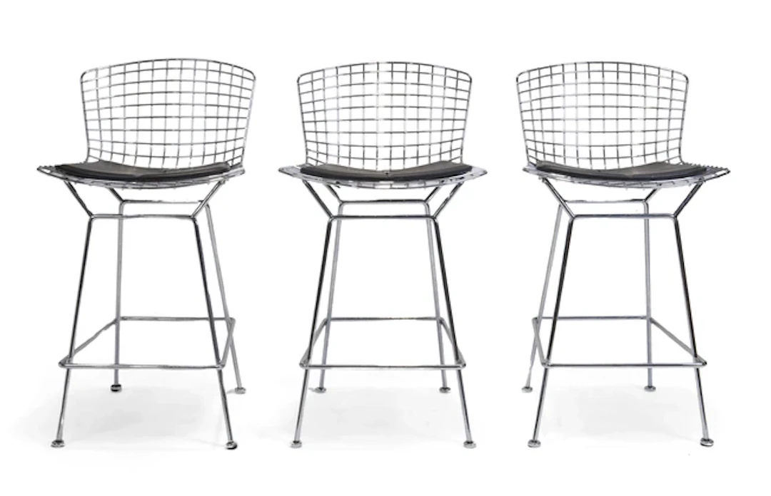 Harry Bertoia (1915-1978) for Knoll Three bar stools