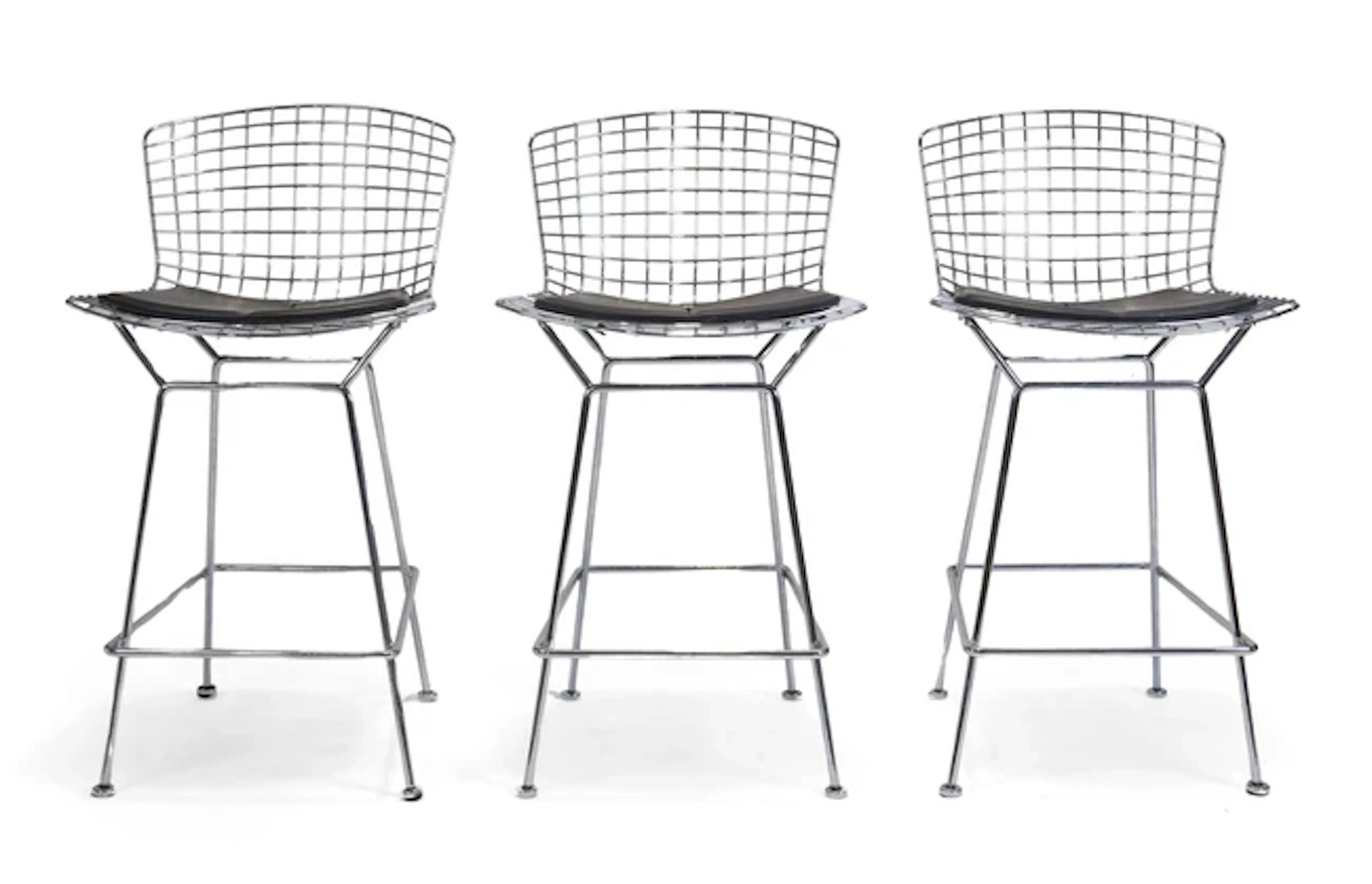 Harry Bertoia (1915-1978) for Knoll Three bar stools