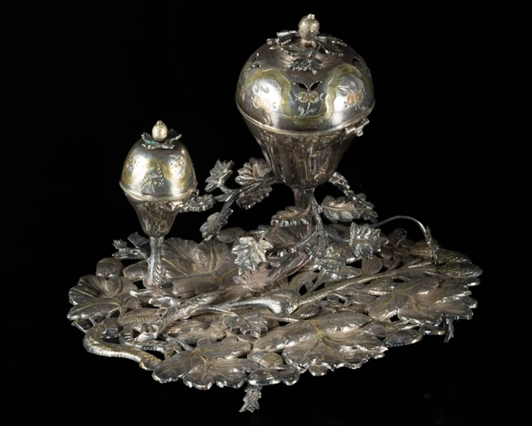 A silver gilt sweet dish,Ottoman empire