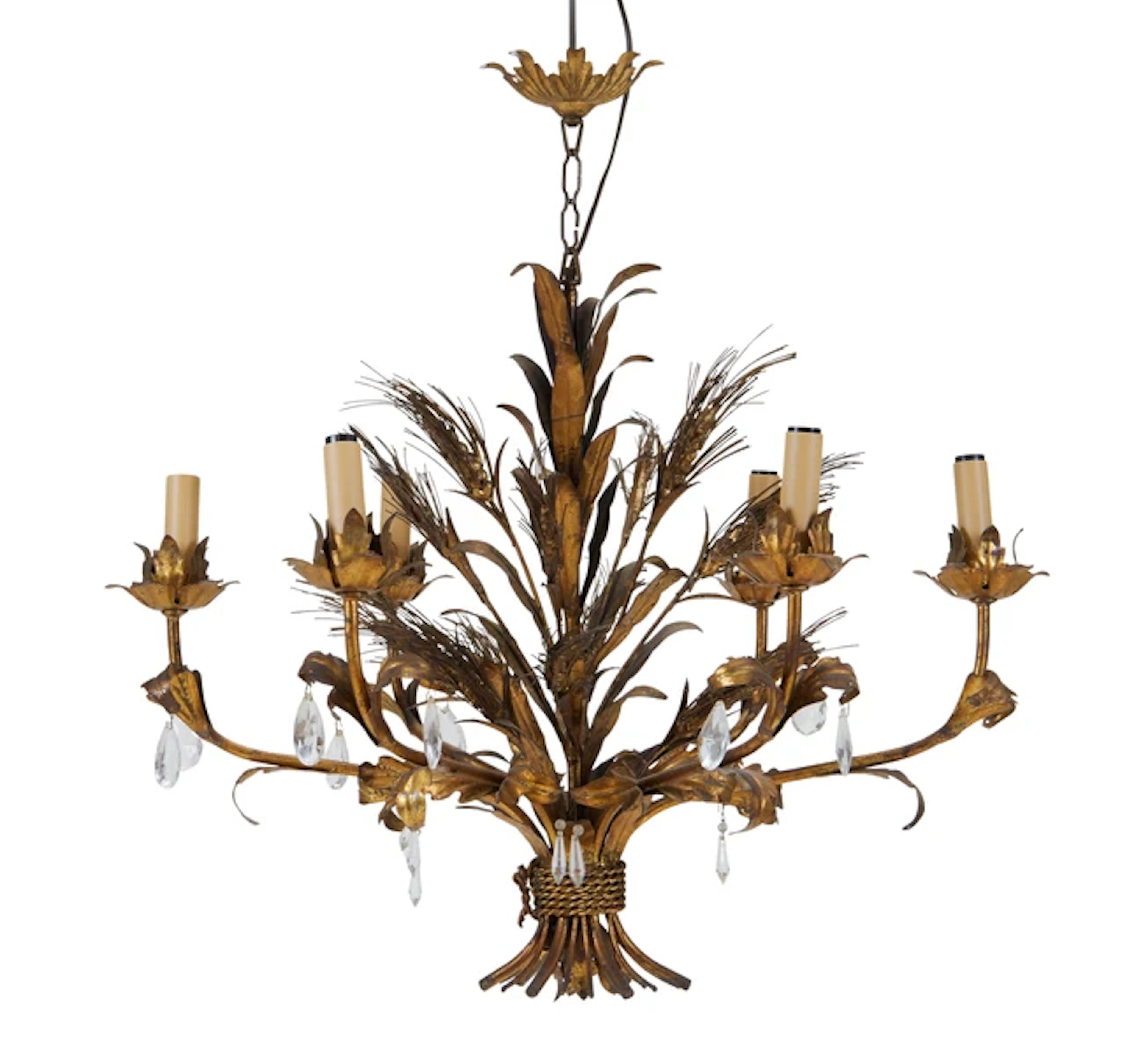 Manner of Hans Kögl Wheatsheaf ceiling light
