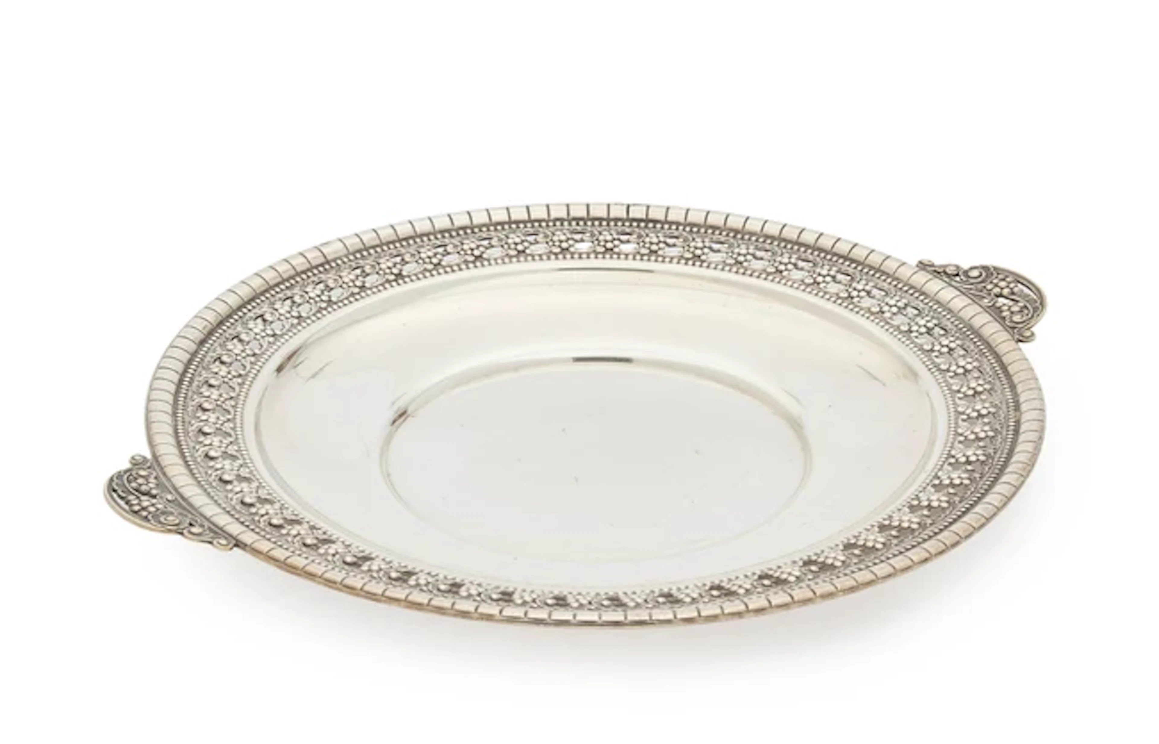 An American silver "Nordic Pattern" dish