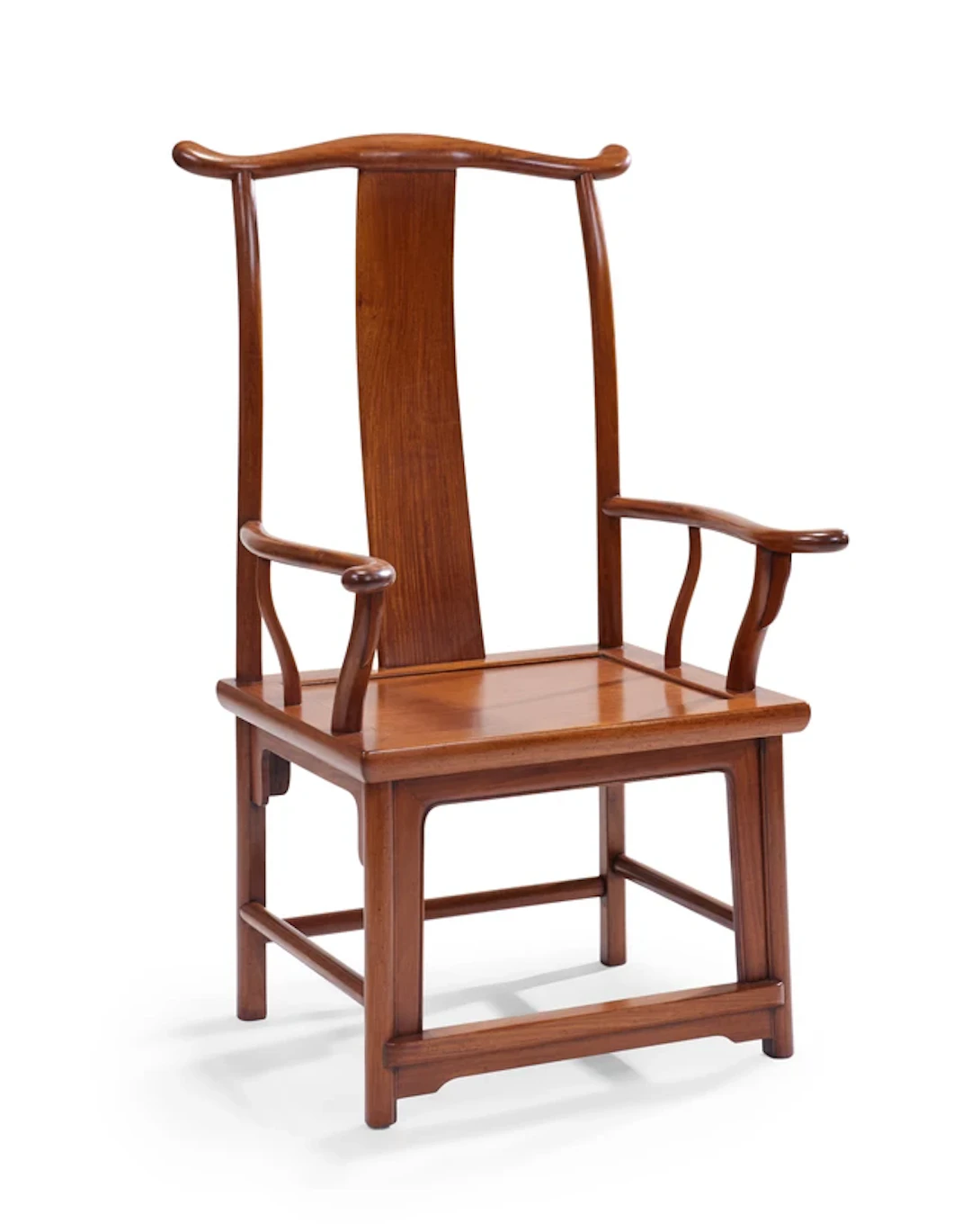 A Chinese huali yokeback armchair