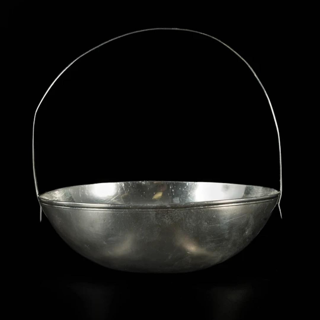 An Ottoman silver bowl with handle