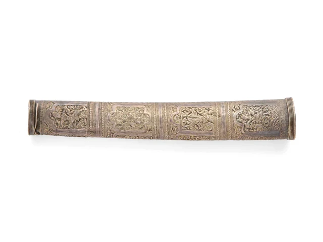 A Thai silver covered dagger scabbard Late 19th century...