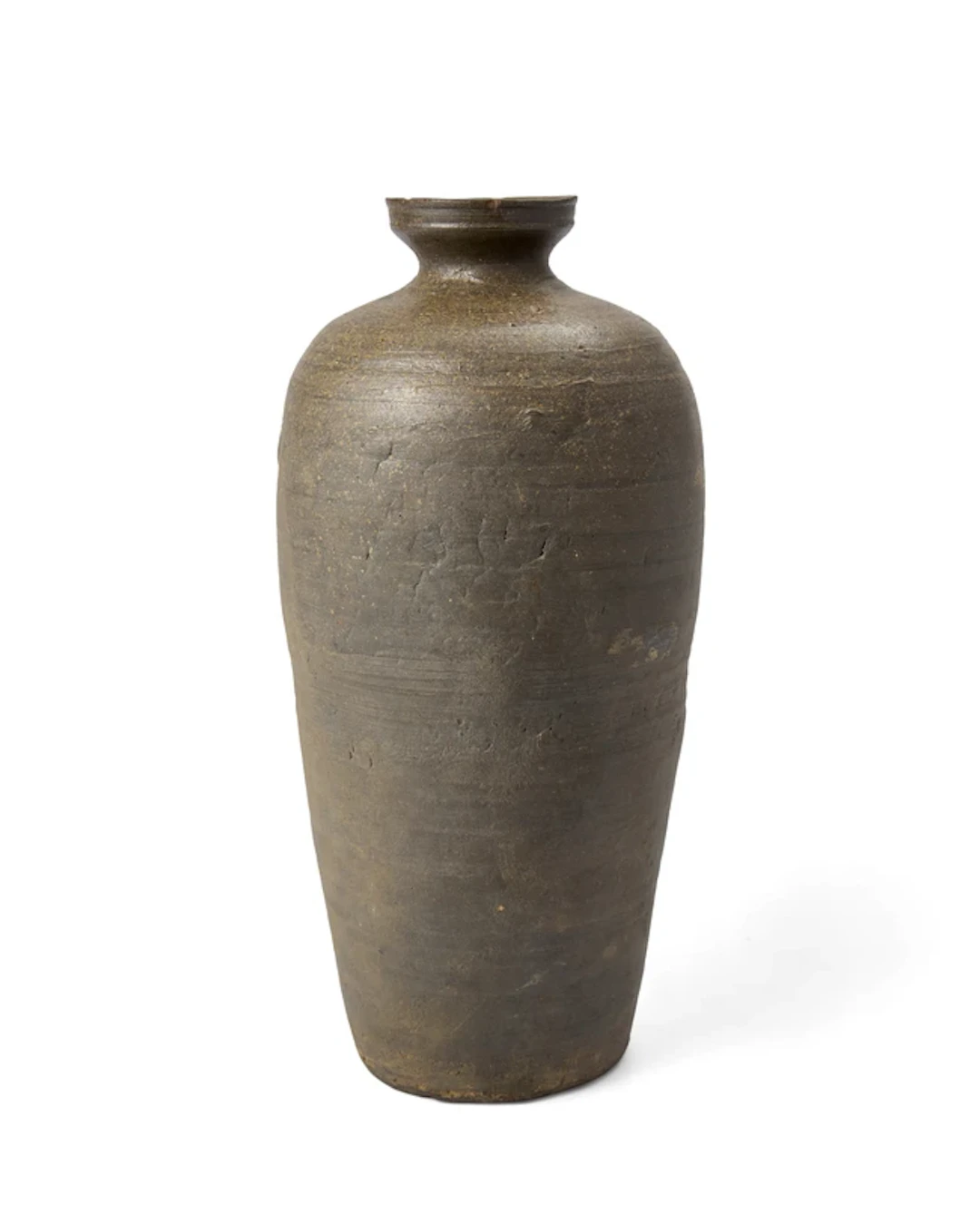 A Korean ash glazed vase Goryeo dynasty Rising from flat...