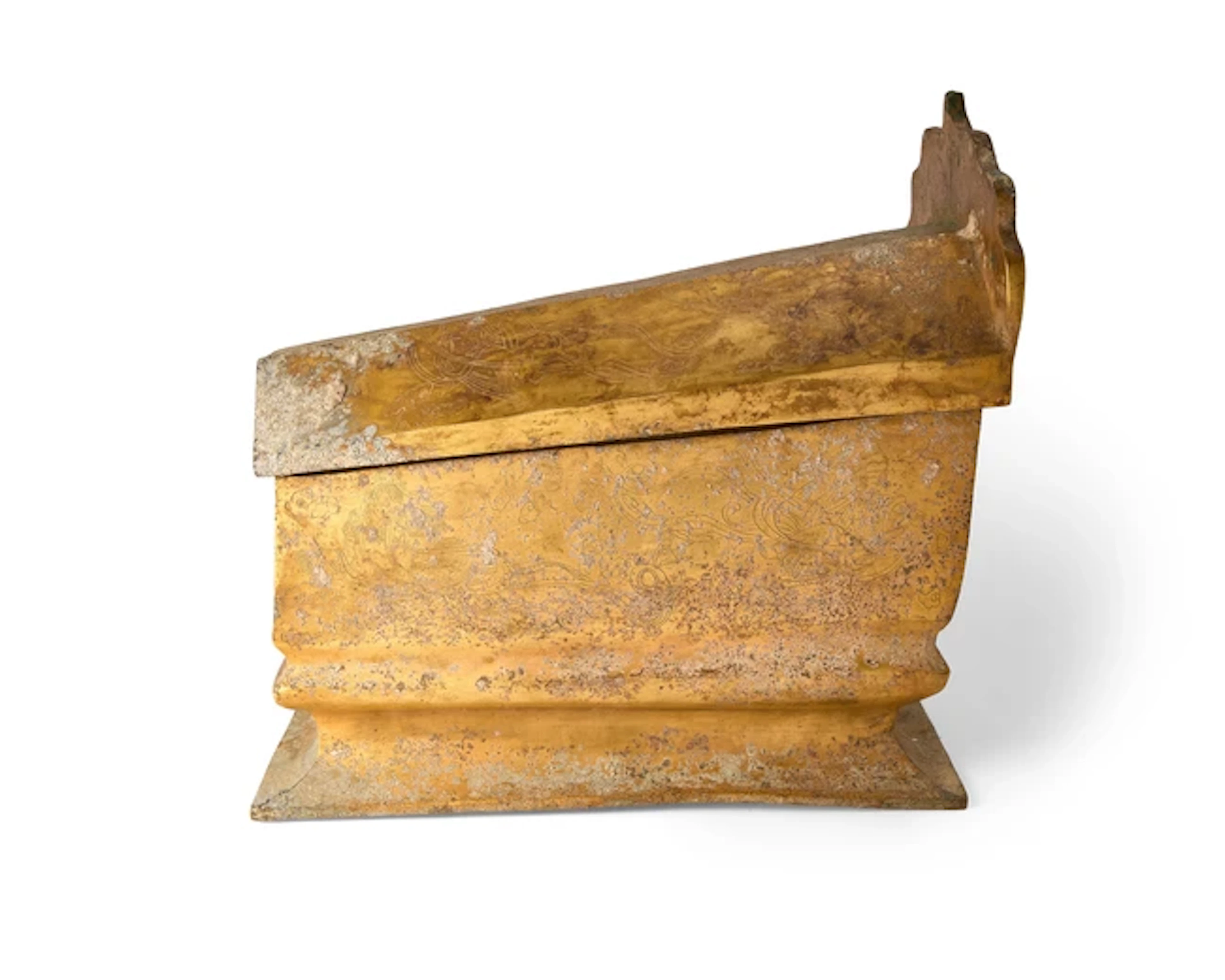 A Chinese Liao-style gilt-bronze reliquary box and cover...