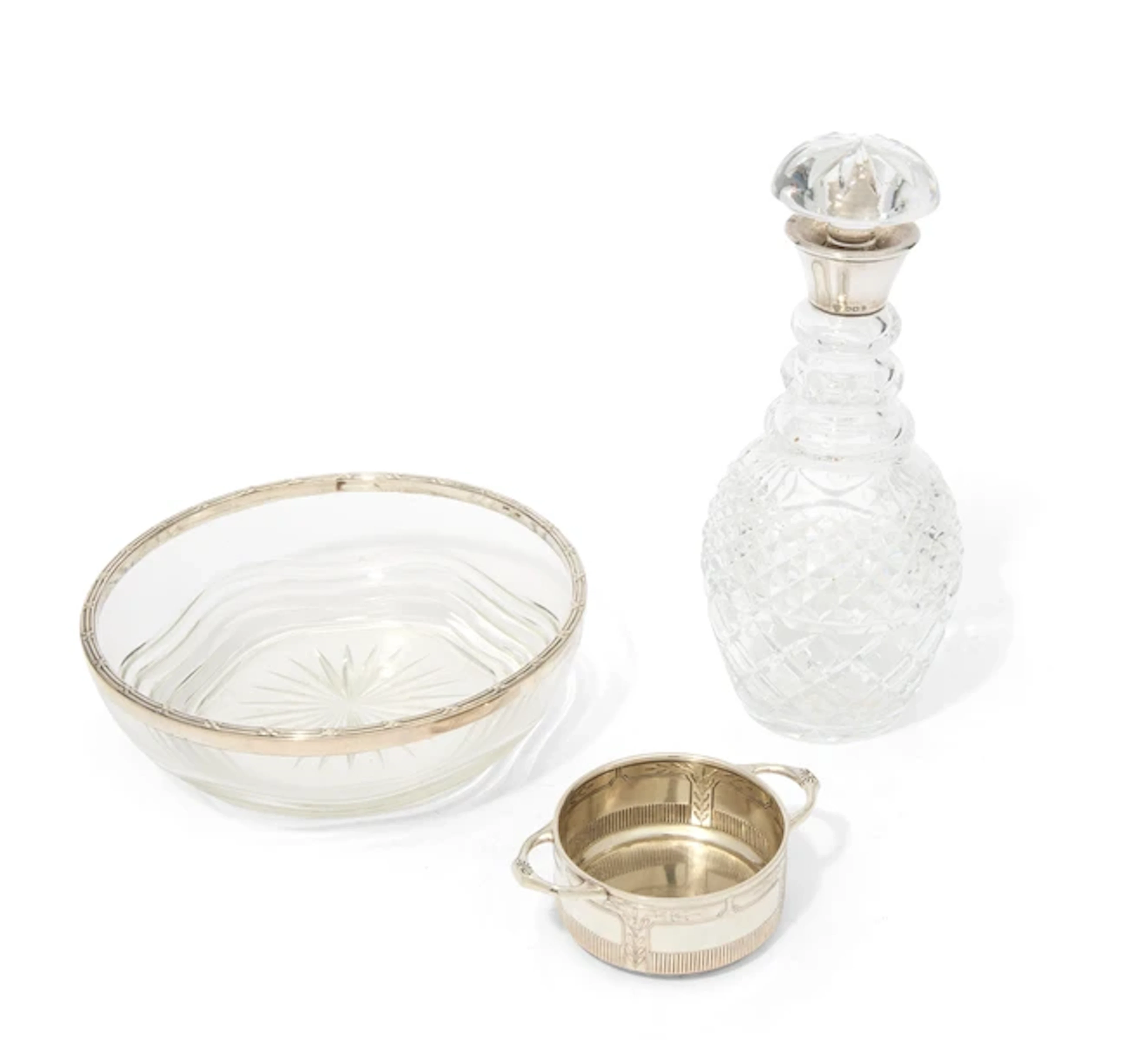 A German silver bottle coaster