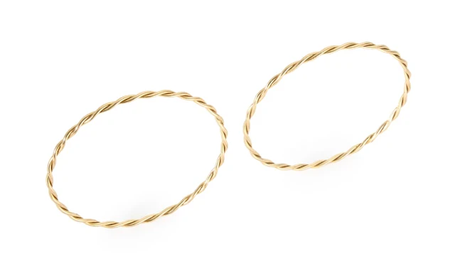 A pair of 9ct gold bangles