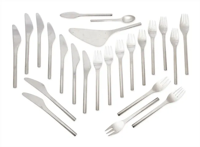 Gert Holbek and Jorgen Dahlerup for Georg Jensen Collection of 'Prism' flatware