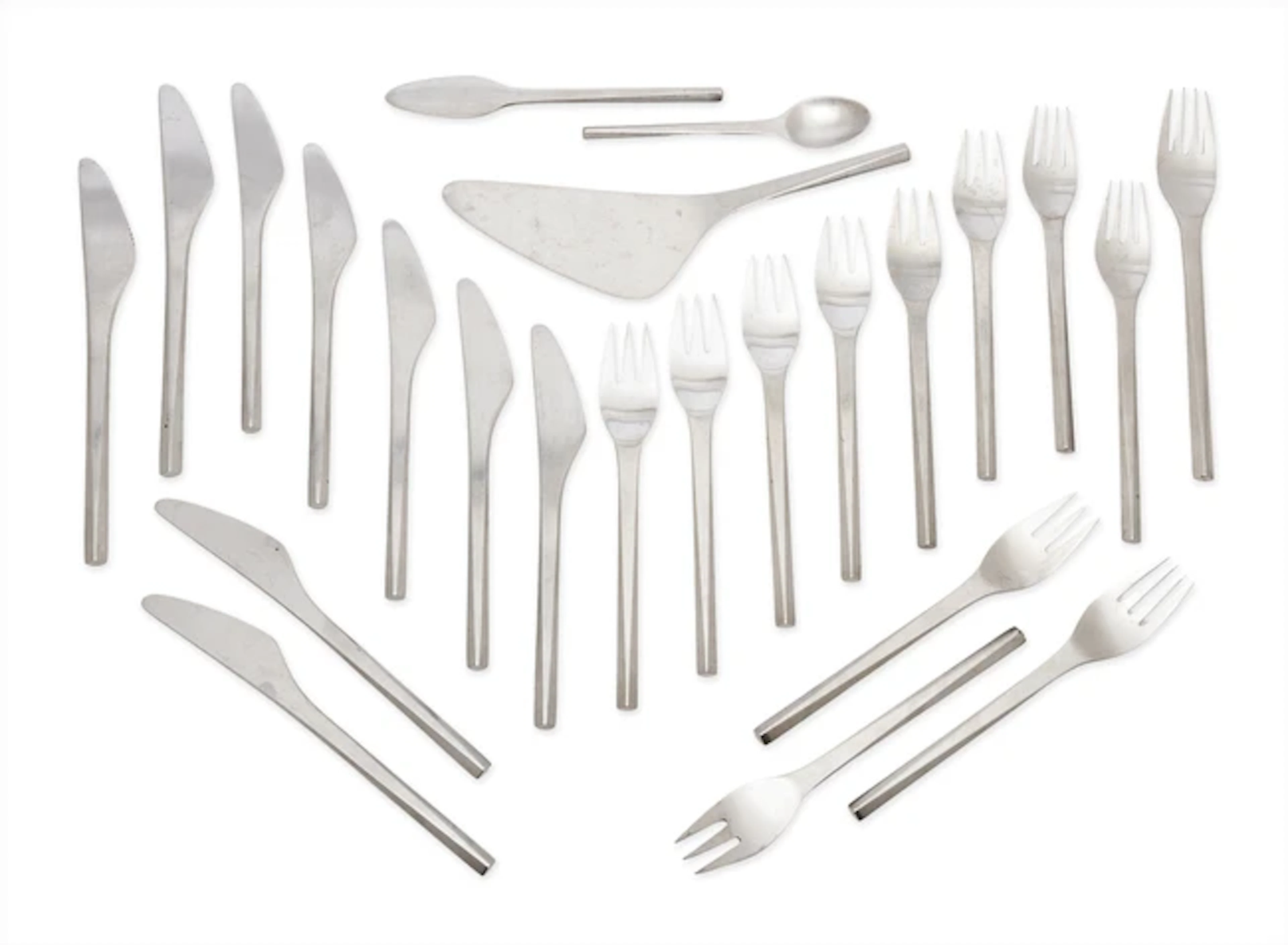 Gert Holbek and Jorgen Dahlerup for Georg Jensen Collection of 'Prism' flatware