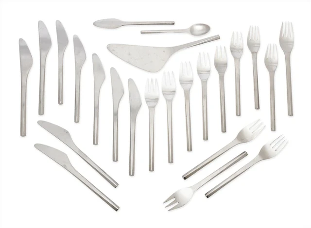 Gert Holbek and Jorgen Dahlerup for Georg Jensen Collection of 'Prism' flatware