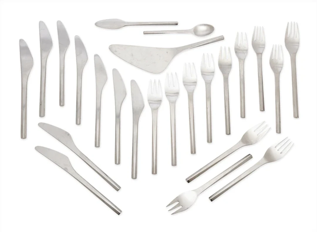 Gert Holbek and Jorgen Dahlerup for Georg Jensen Collection of 'Prism' flatware