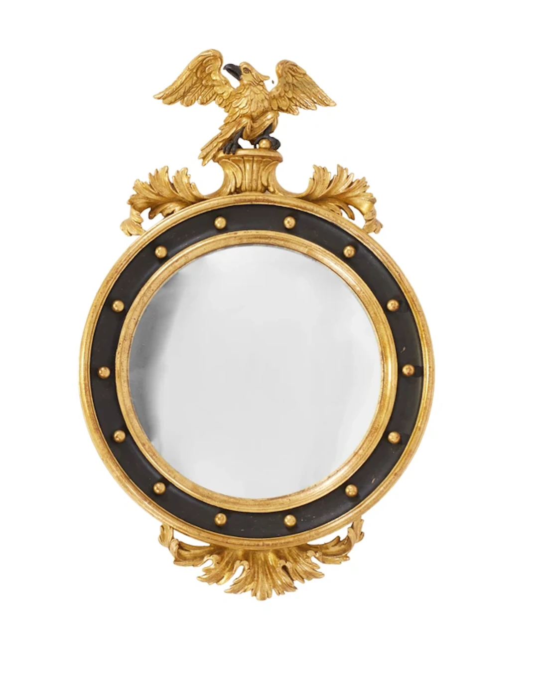 A modern Italian giltwood convex mirror