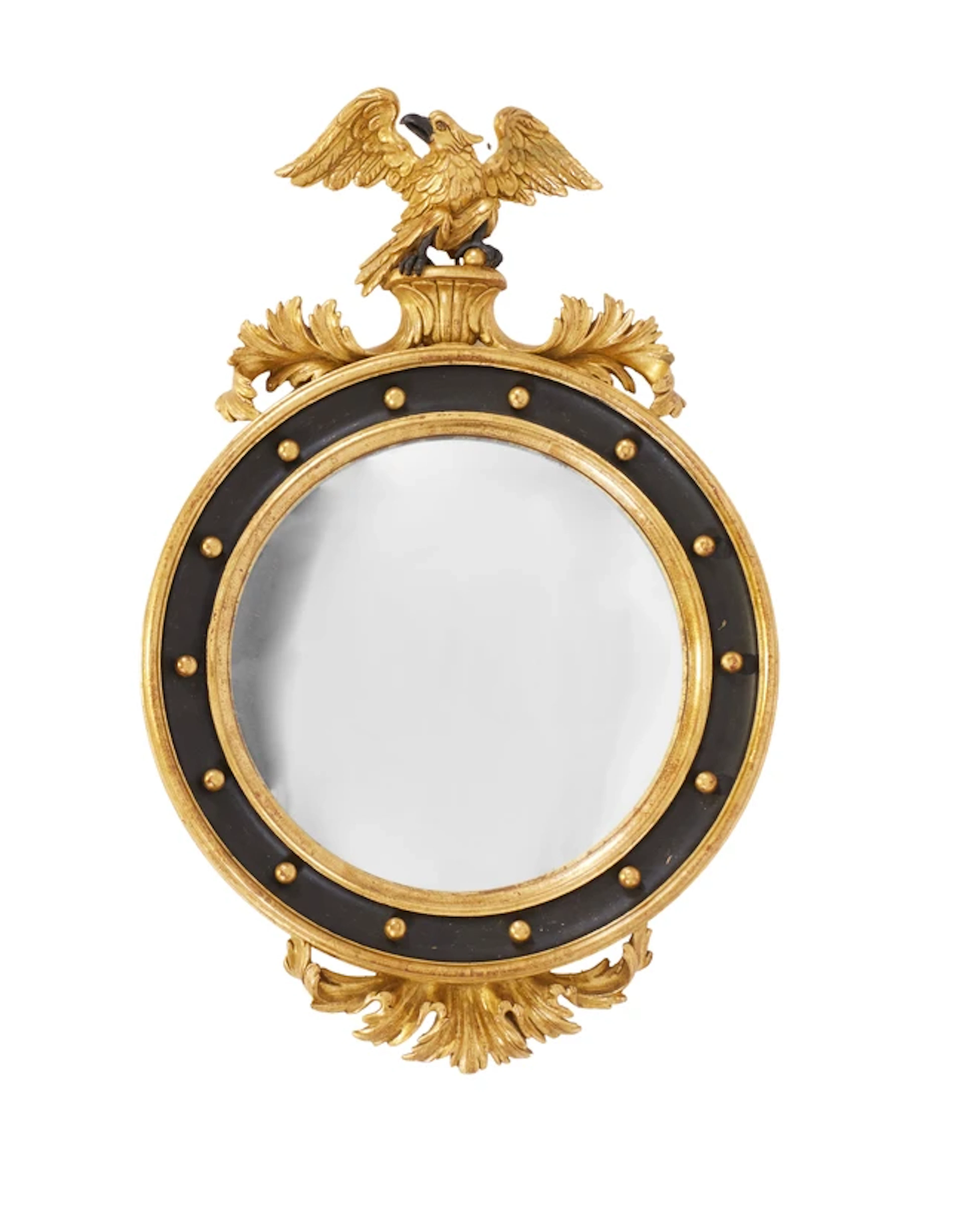 A modern Italian giltwood convex mirror