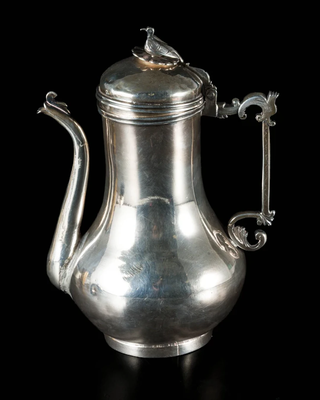 A silver ewer