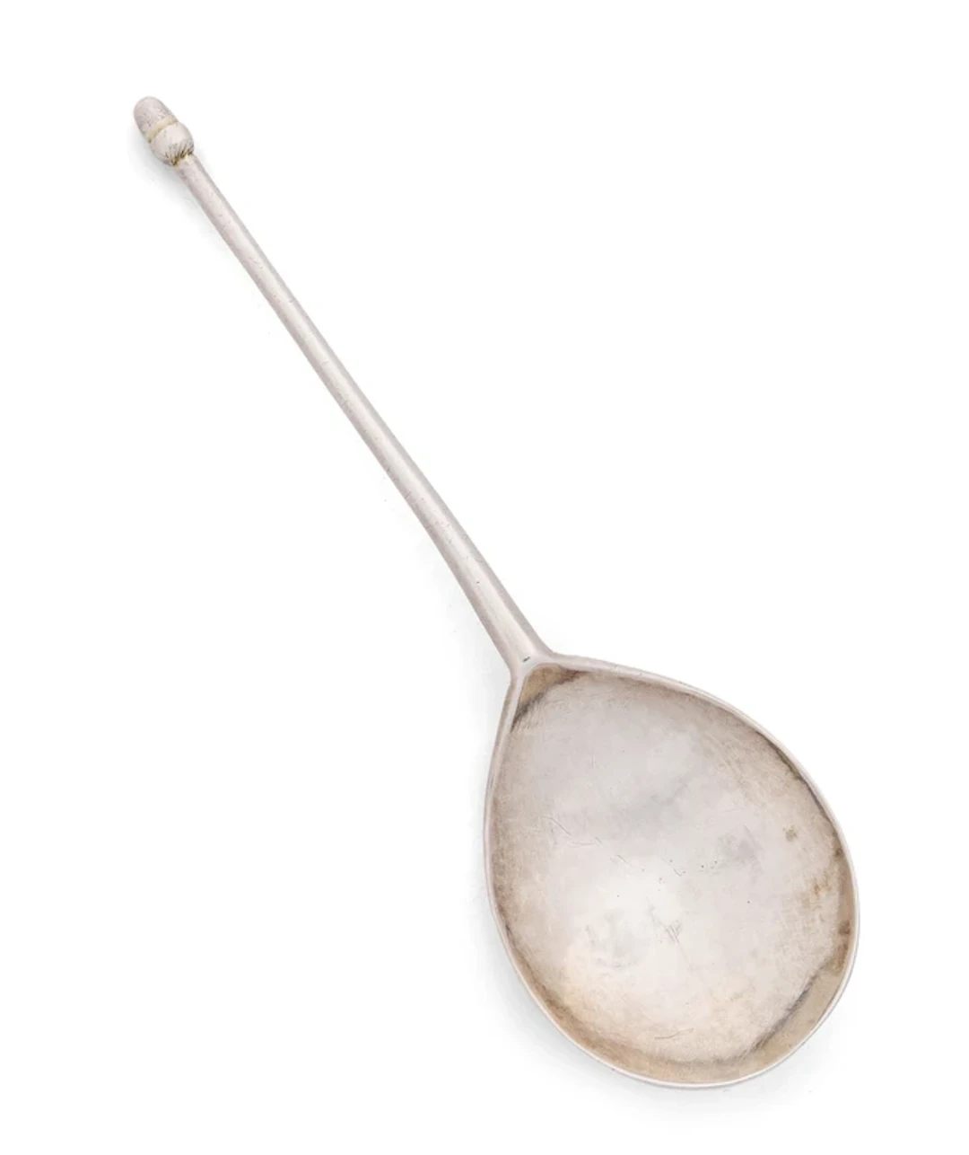 A Medieval silver acorn knop spoon