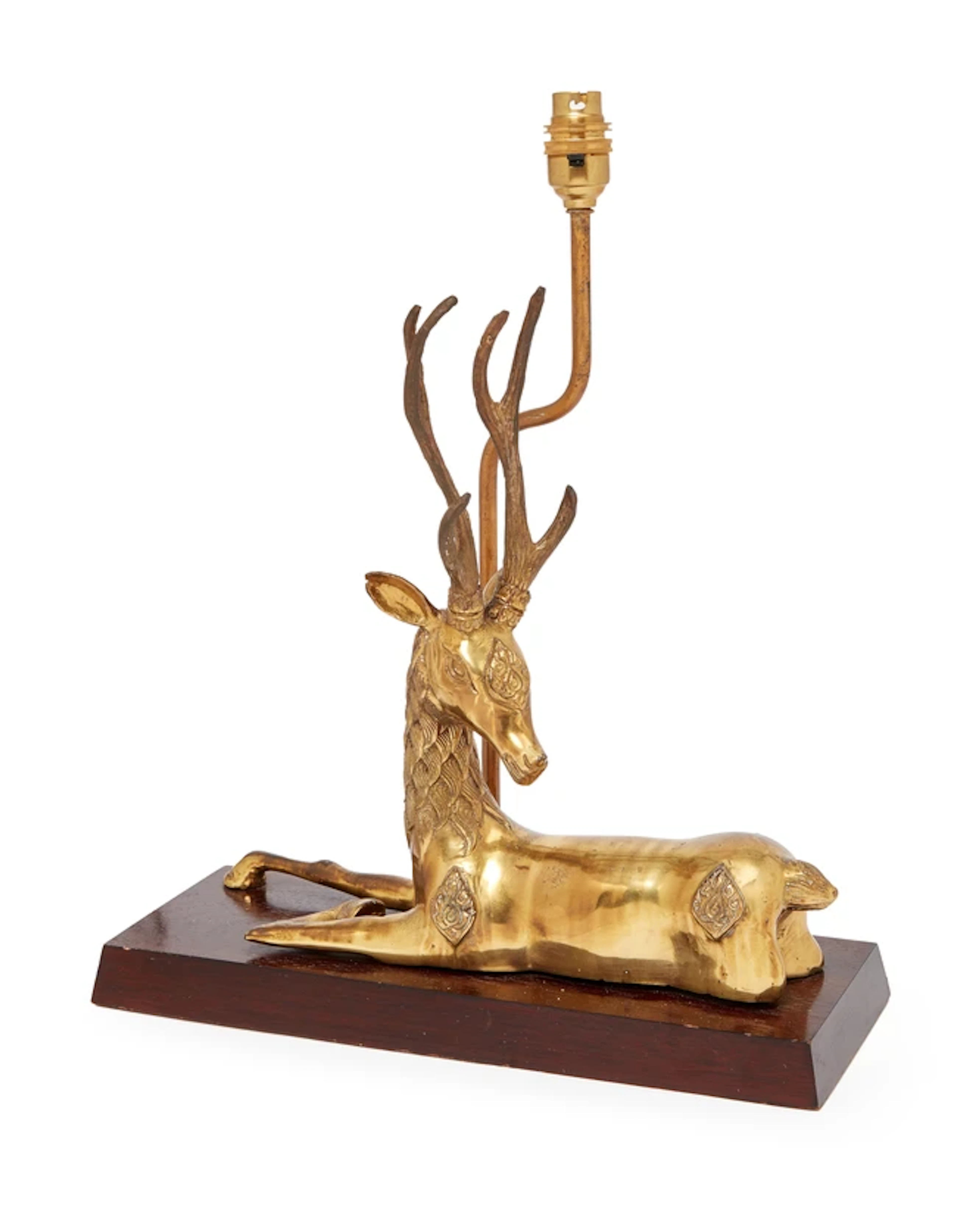 Manner of Sarreid Ltd Reclining Stag lamp