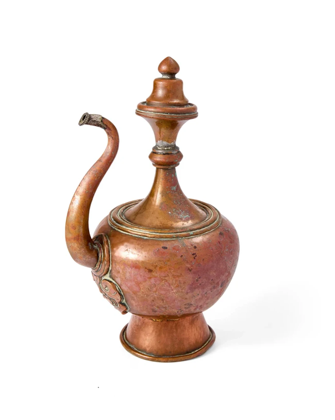 A Tibetan copper alloy water-sprinkler and cover