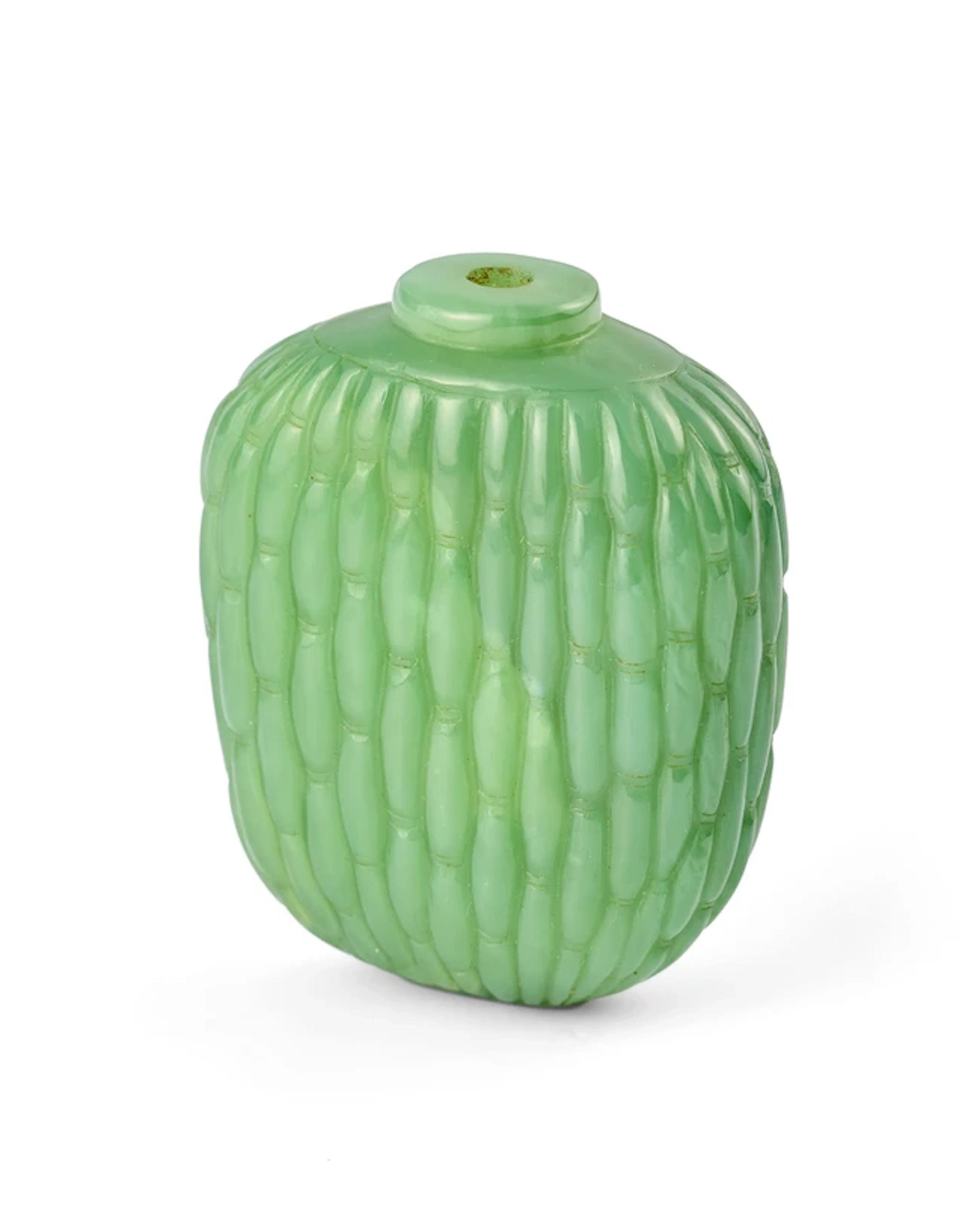 A Chinese green hardstone
