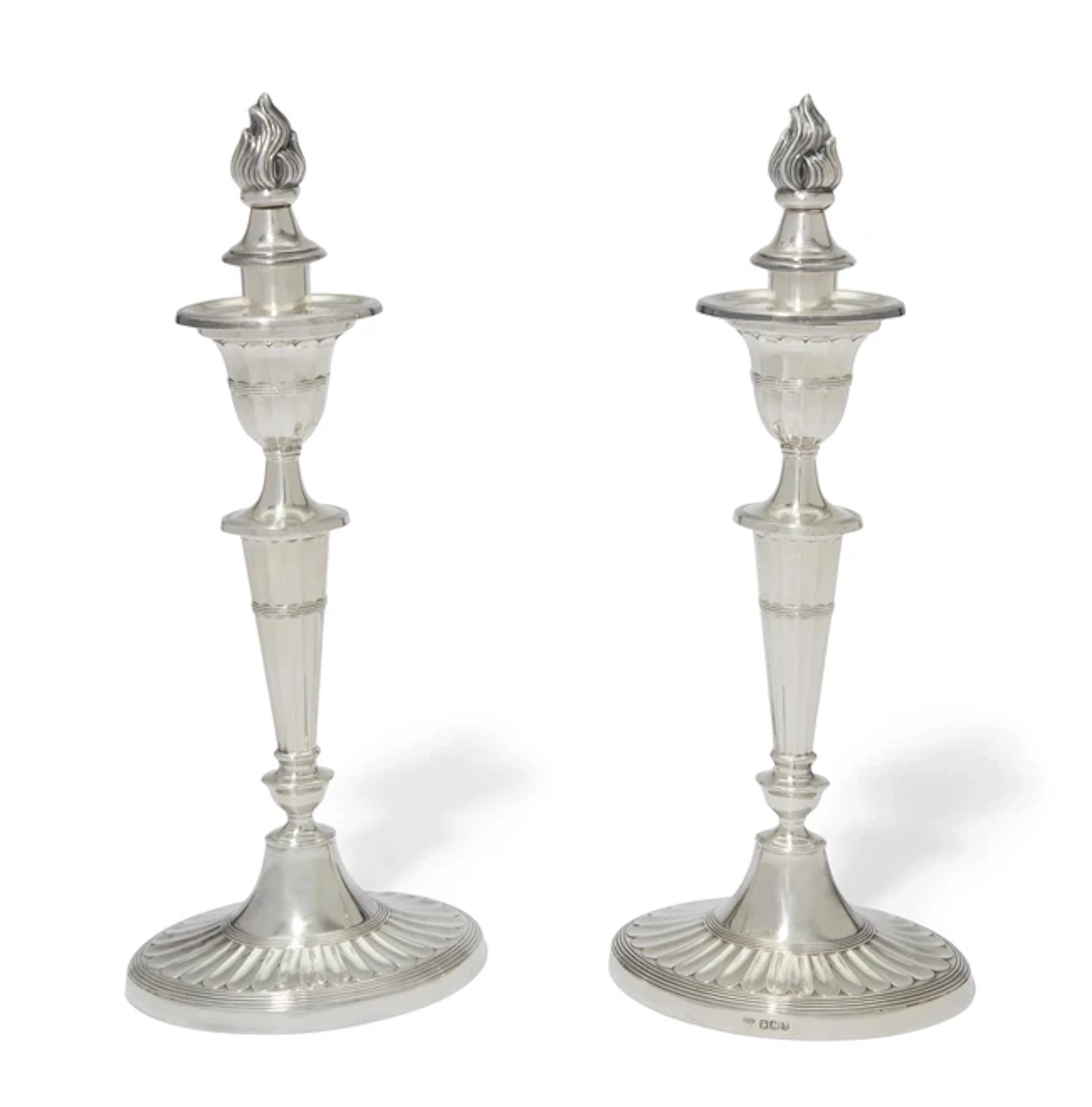 A pair of Elizabeth II silver candlesticks