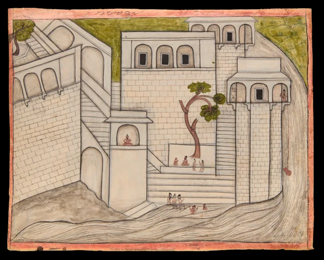 A townscape and its ghats