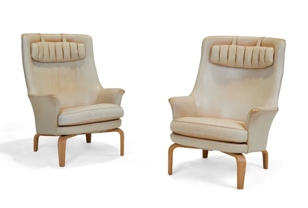 Arne Norell (1917-1971) for Norell Möbel AB Pair of Pilot lounge chairs