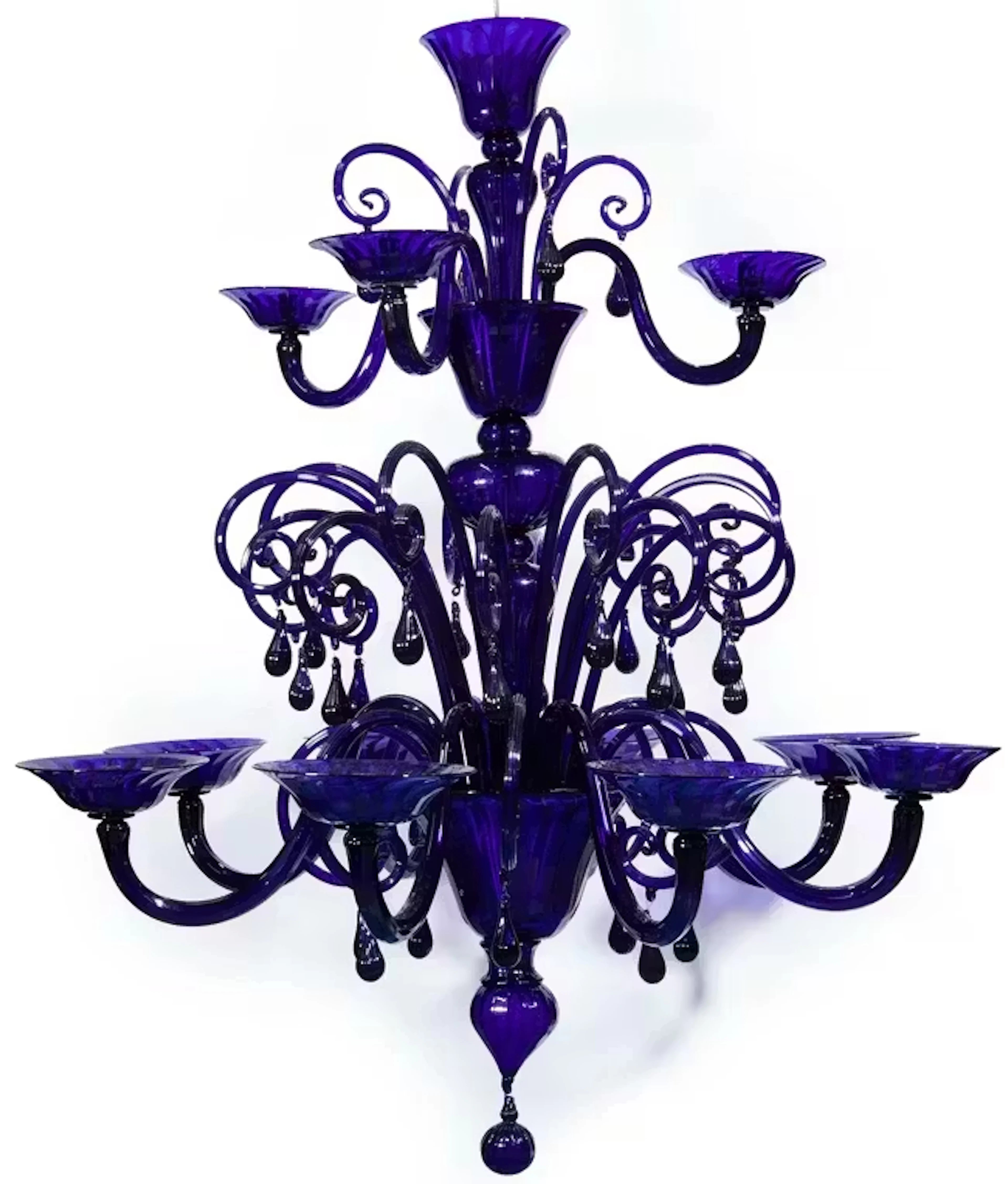 Murano Large eleven light chandelier