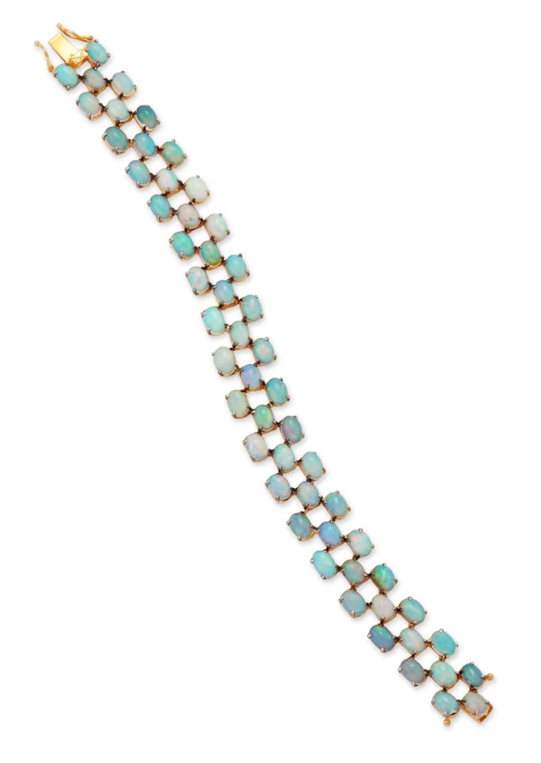 A three row opal bracelet