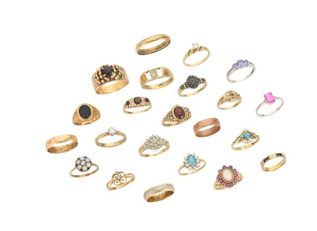 A large group of rings