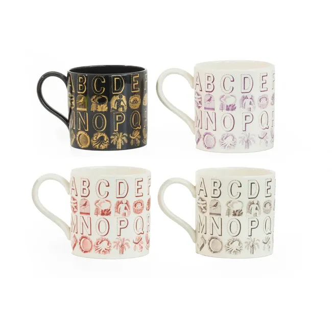 Eric Ravilious (1903-1942) for Wedgwood Four 'Alphabet' mugs
