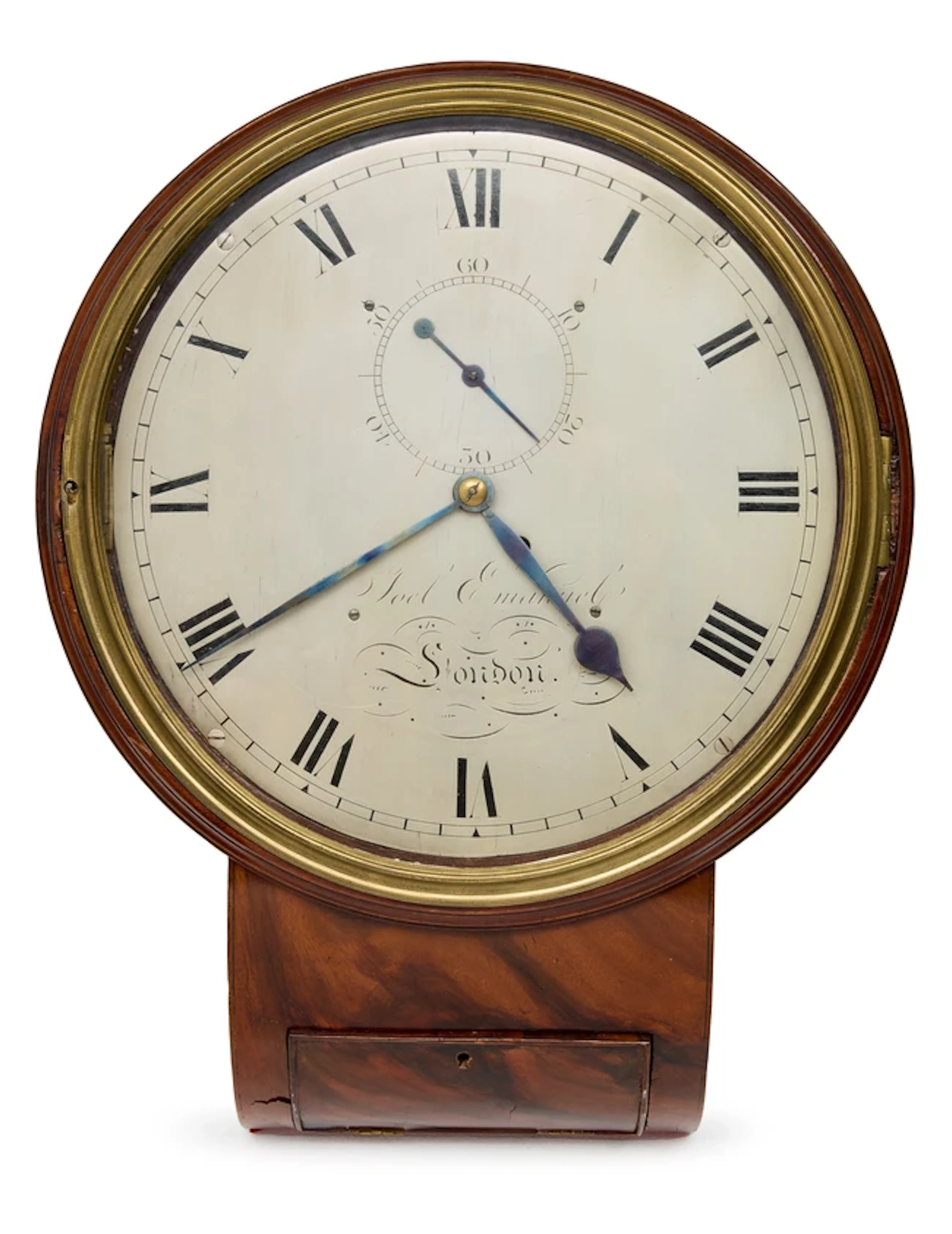 An English drop dial wall clock