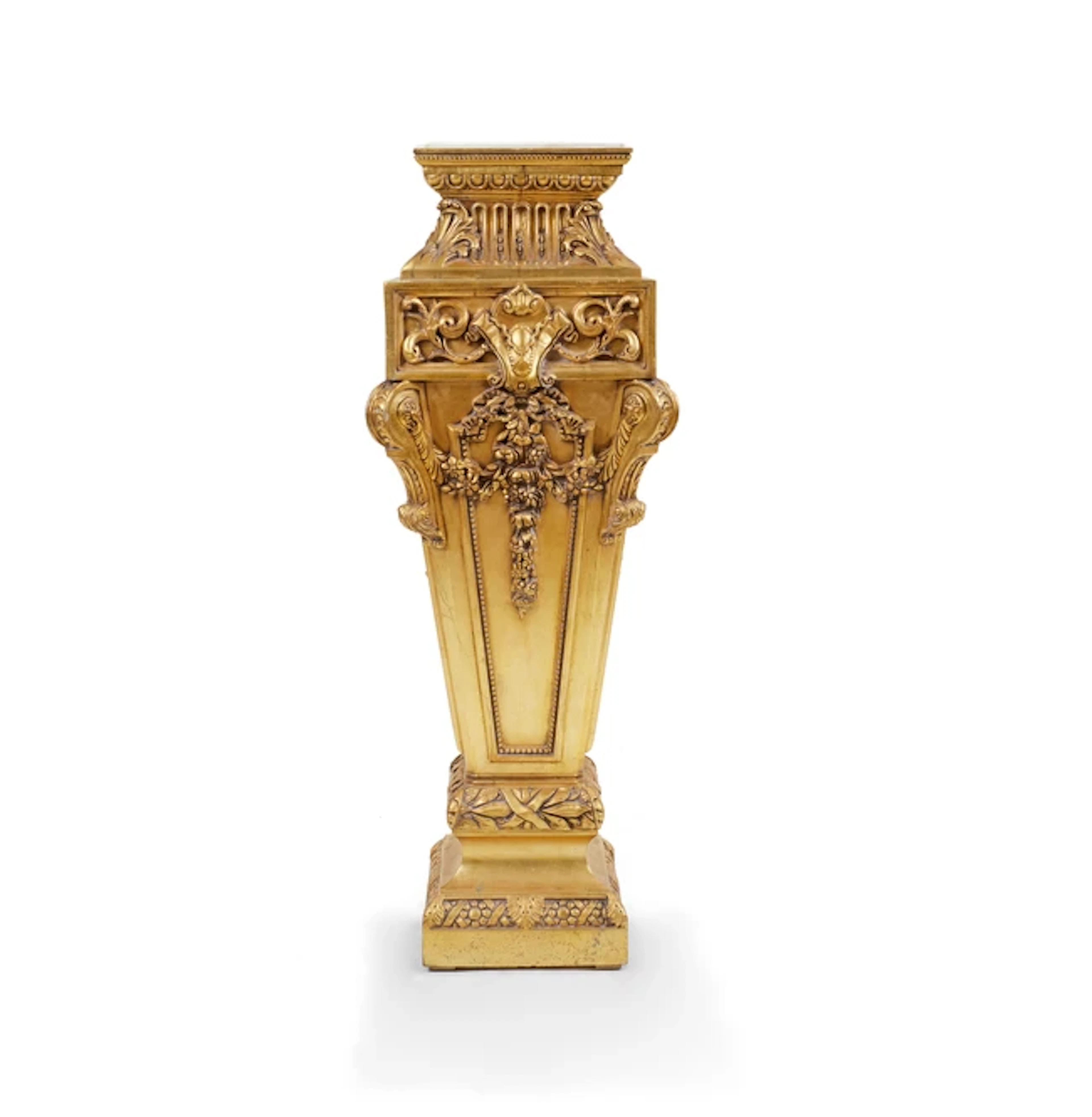 An Italian giltwood pedestal