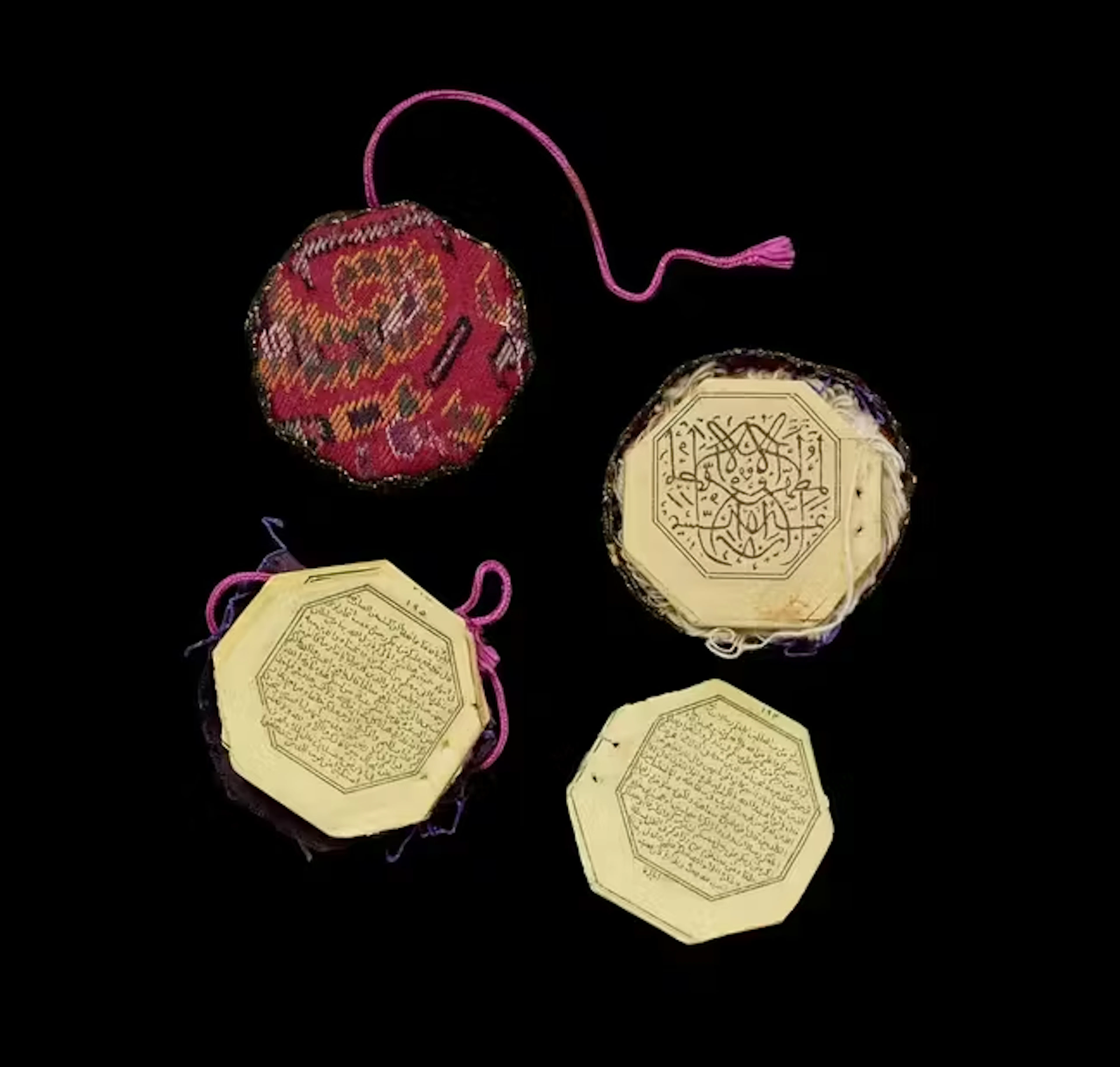 An octagonal miniature printed qur'an