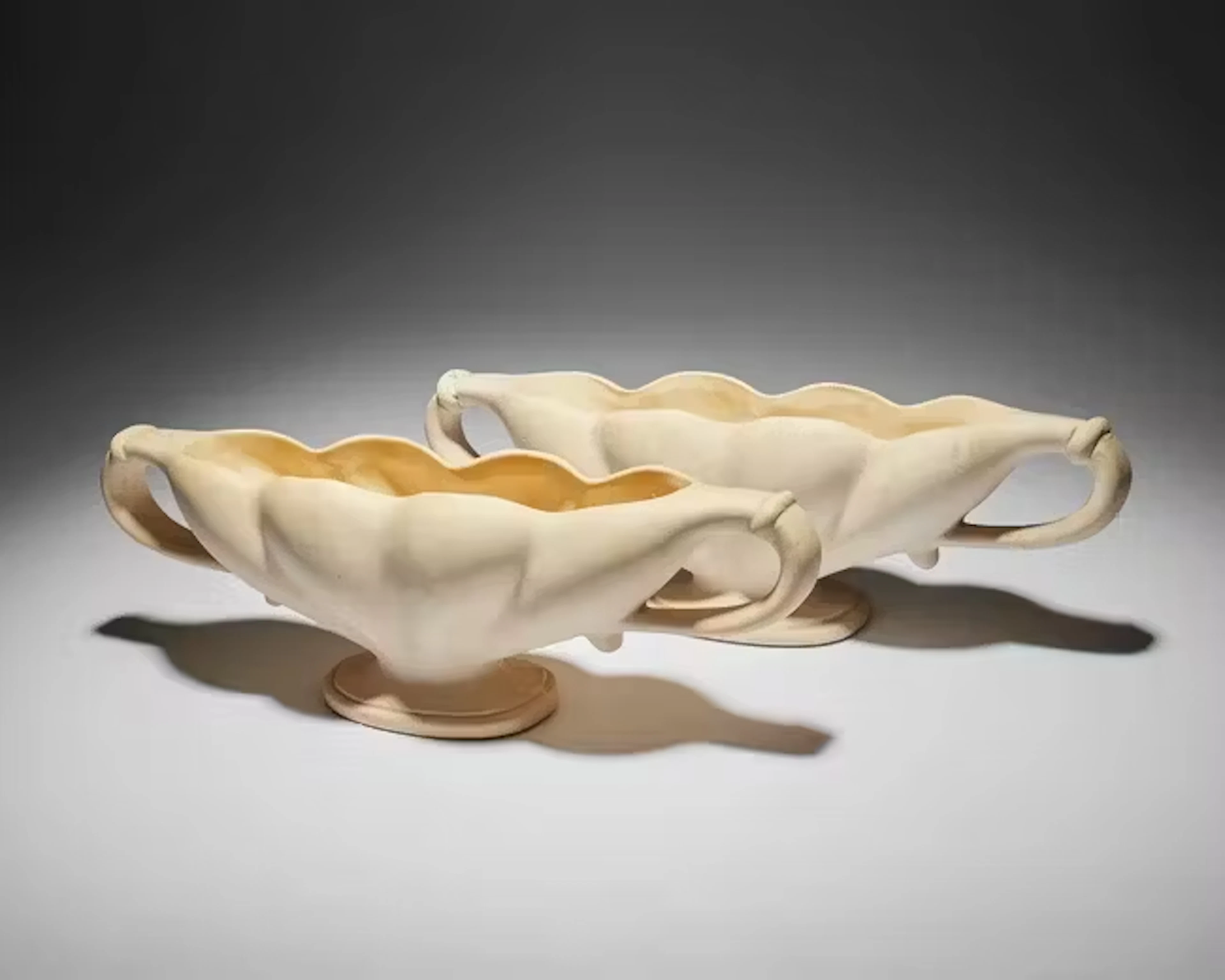 William John Marriner for Fulham Pottery Two Alberware...