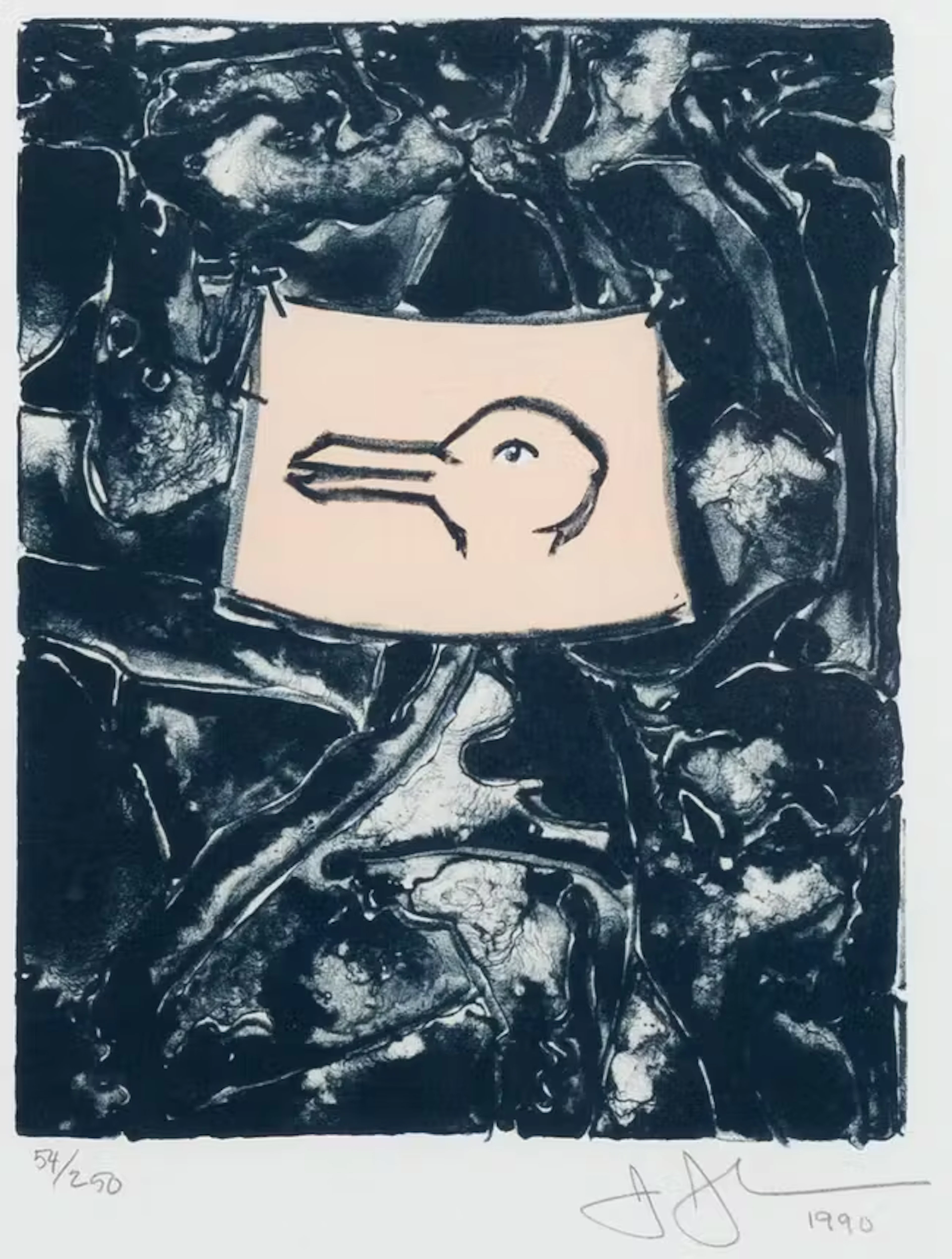 Jasper Johns,American b.1930- Rabbit/Duck