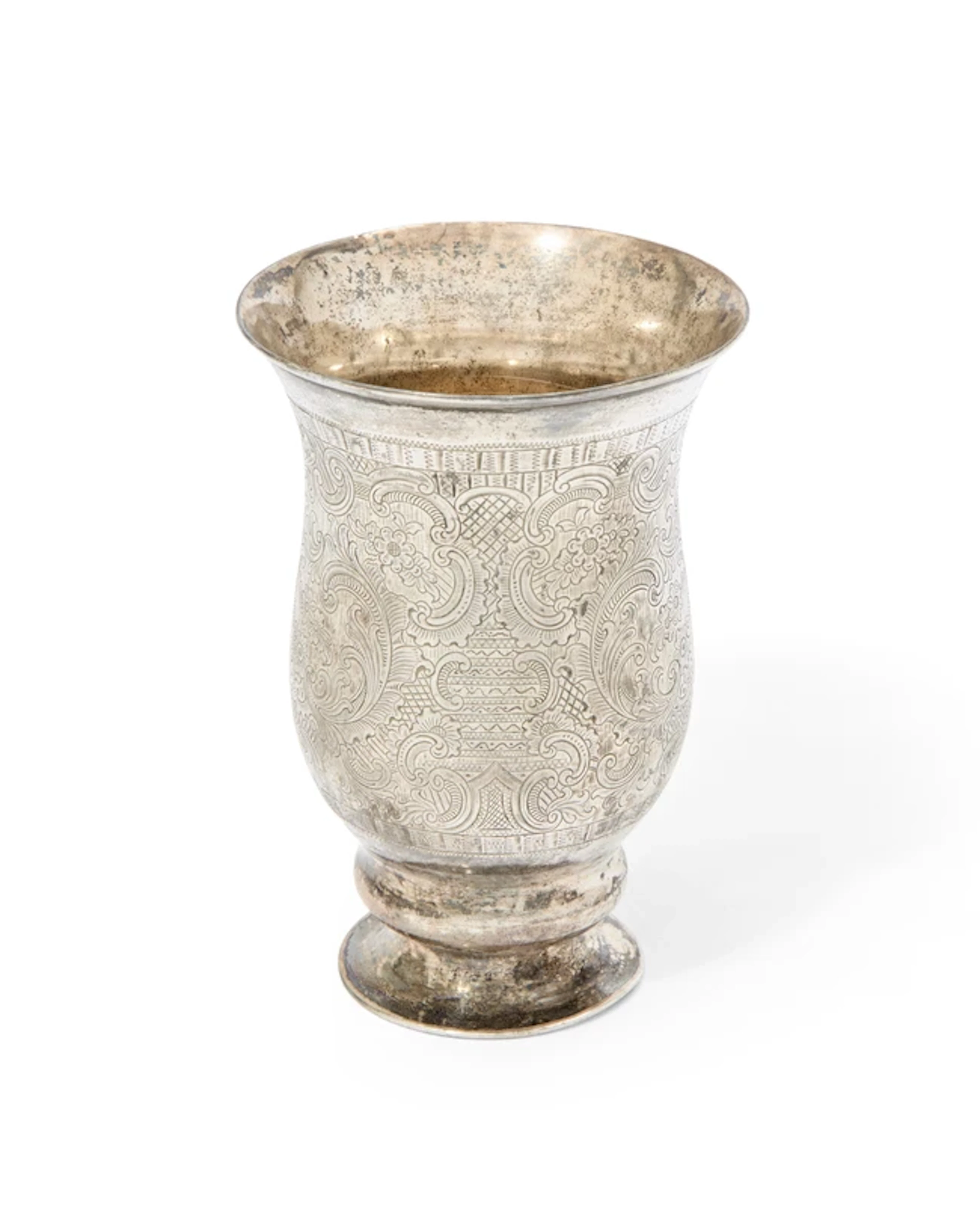 A mid-19th century Russian silver vase