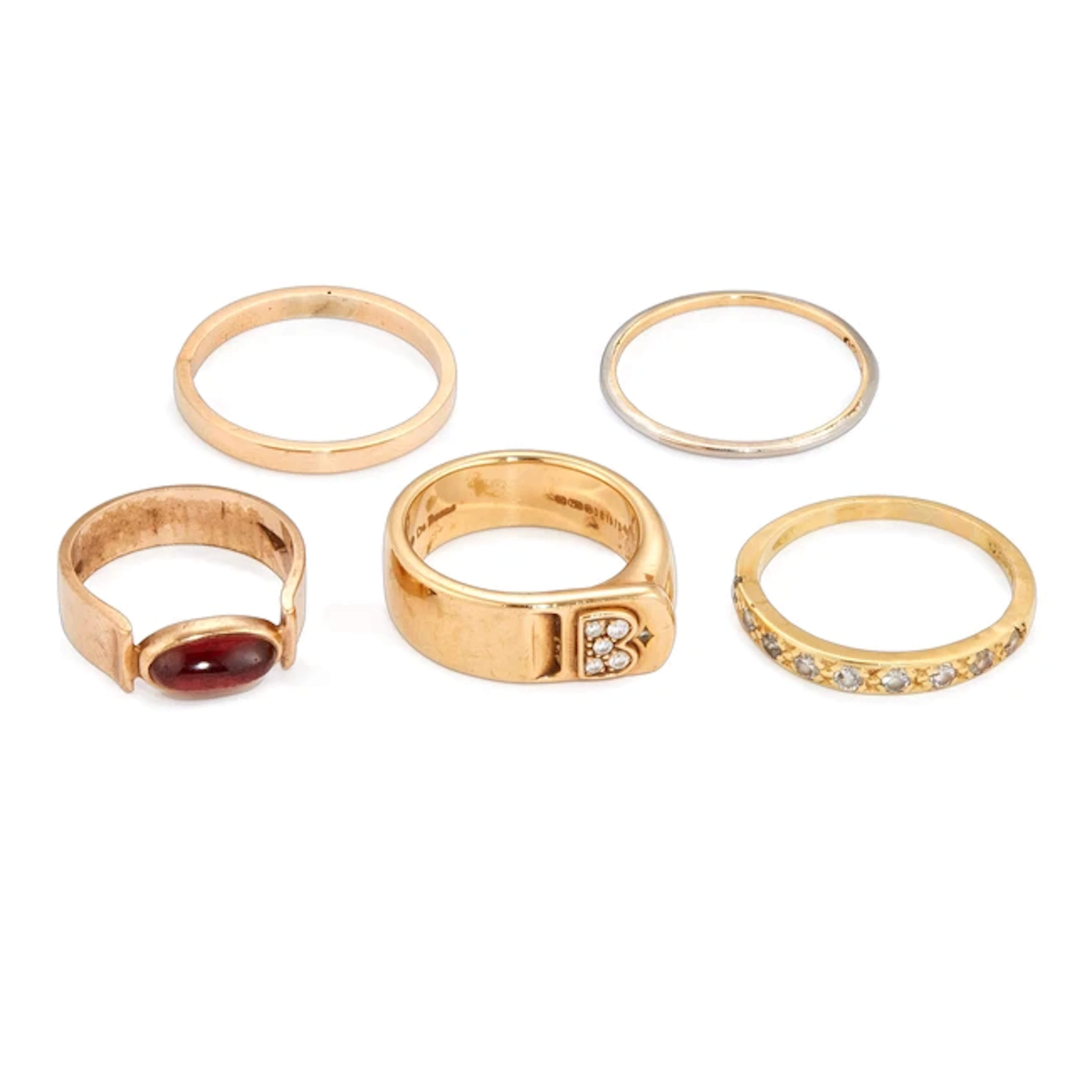 A group of five rings